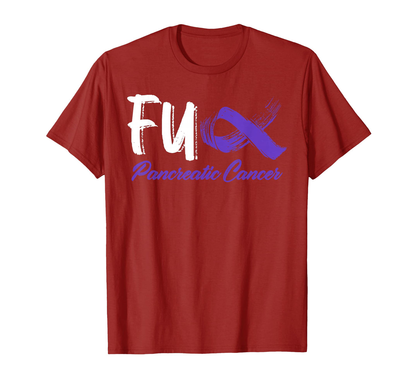 Fuck Pancreatic Cancer Awareness Month Warrior Purple Ribbon T-Shirt