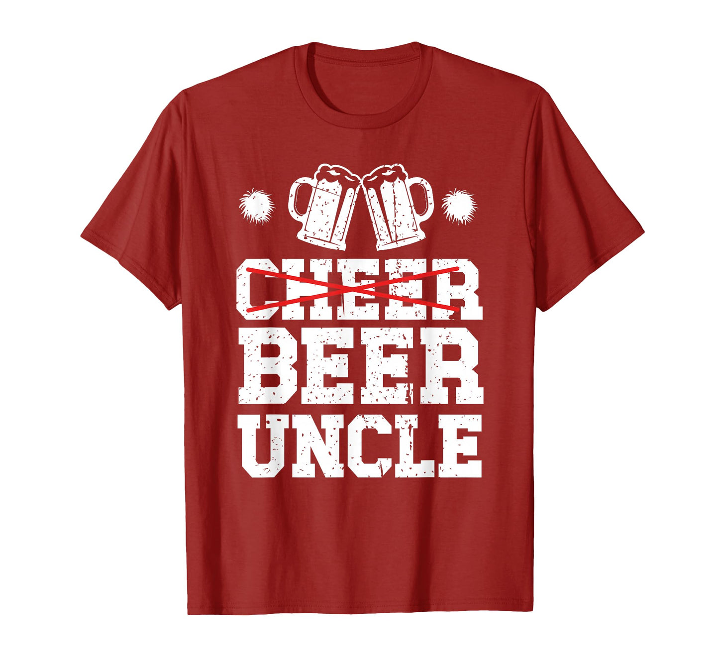 Cheer Uncle Beer Uncle Of A Cheerleader Uncle T-Shirt