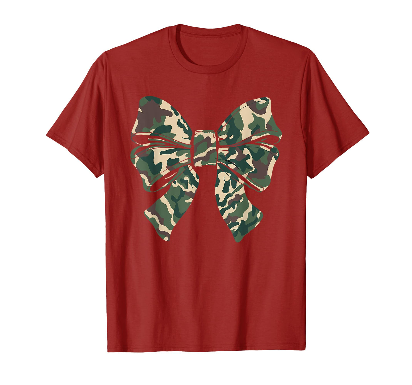 Camouflage Old Camo Bow Camo Coquette Bow Hunting Women Girl T-Shirt