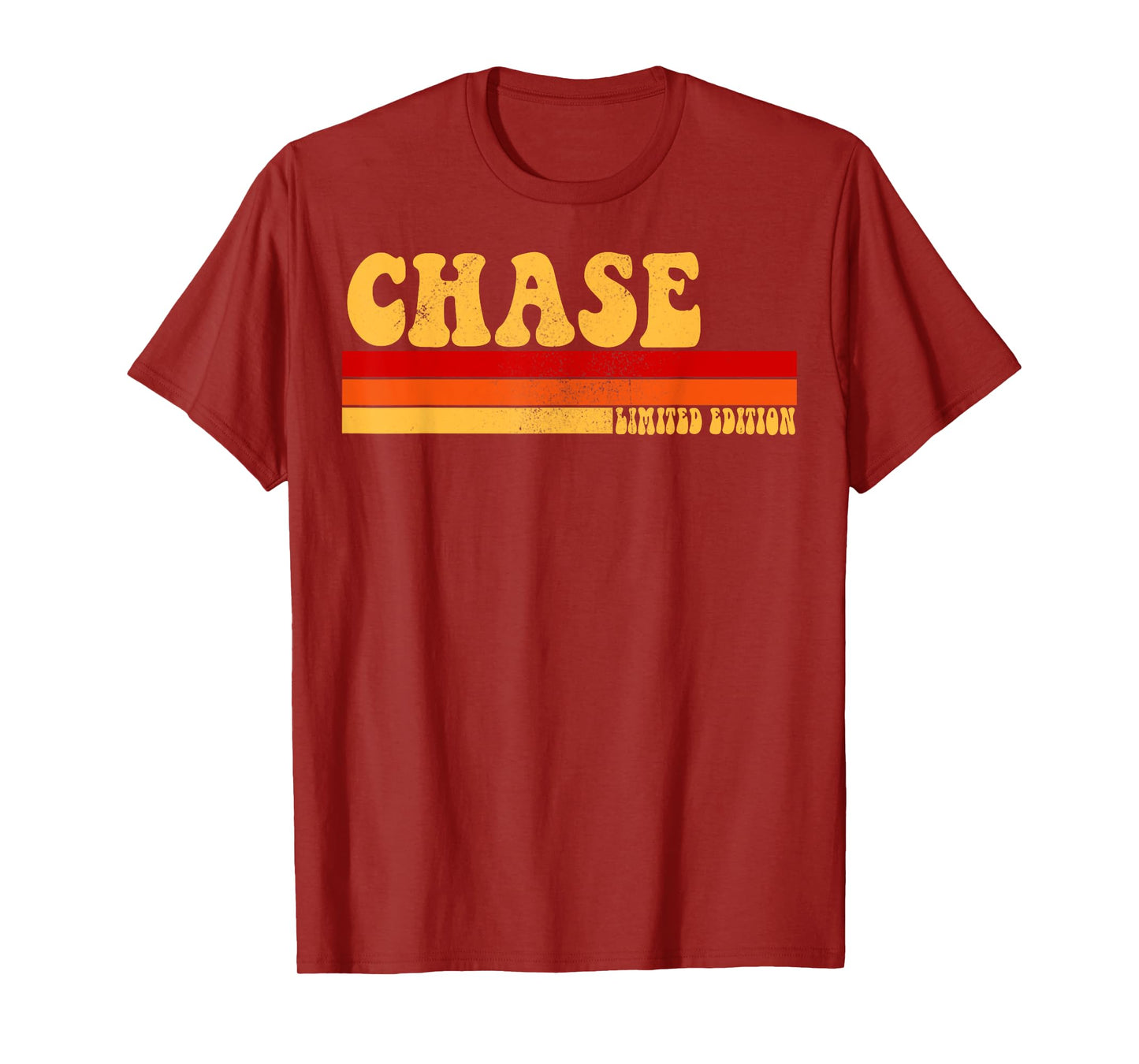 AmaStyle Co. CHASE Name Personalized Idea Men Retro Vintage CHASE T-Shirt, Small, Black