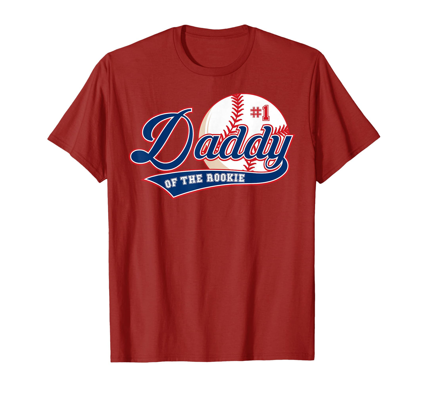 Daddy of Rookie of Year 1st Birthday Baseball Theme Matching T-Shirt