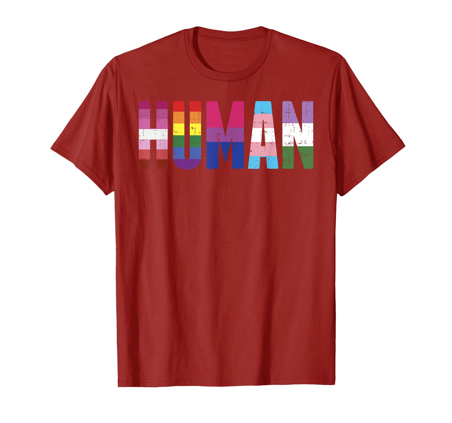 BoredKoalas Human LGBTQ Gay Pride Ally Equality Bi Bisexual Trans Queer T-Shirt - Unisex-Adults, Unisex-Kids - Black - Short Sleeve - Small - Crew Neck - Classic Fit - Cotton 65%, Polyester 35%