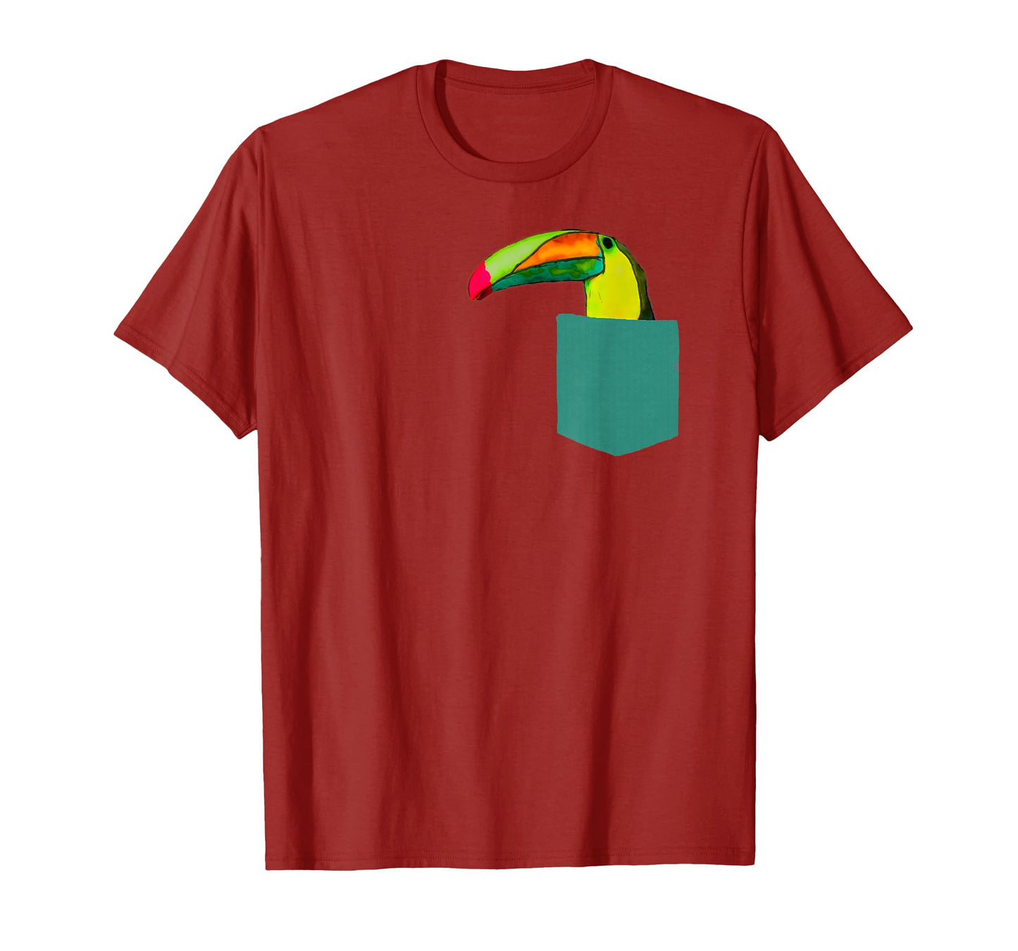 Funny Bird Shirt - Cute Toucan in Pocket for Men Women Kids T-Shirt
