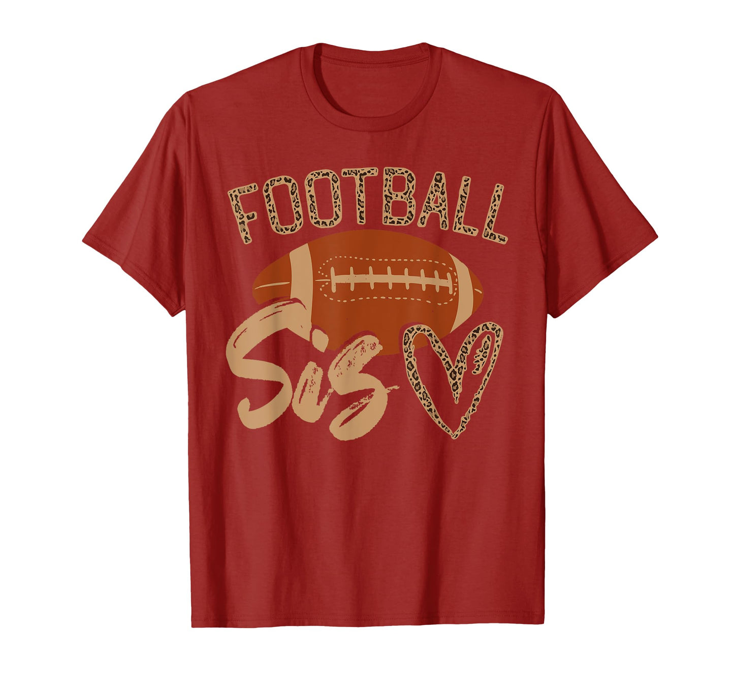 Football Sister Leopard Family Matching Outfit T-Shirt