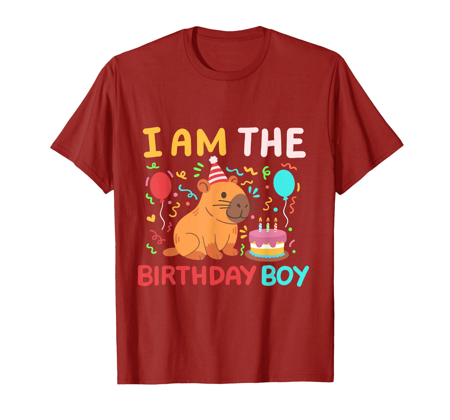 I'm The Birthday Boy Cute Capybara Kids Bday Family Matching T-Shirt