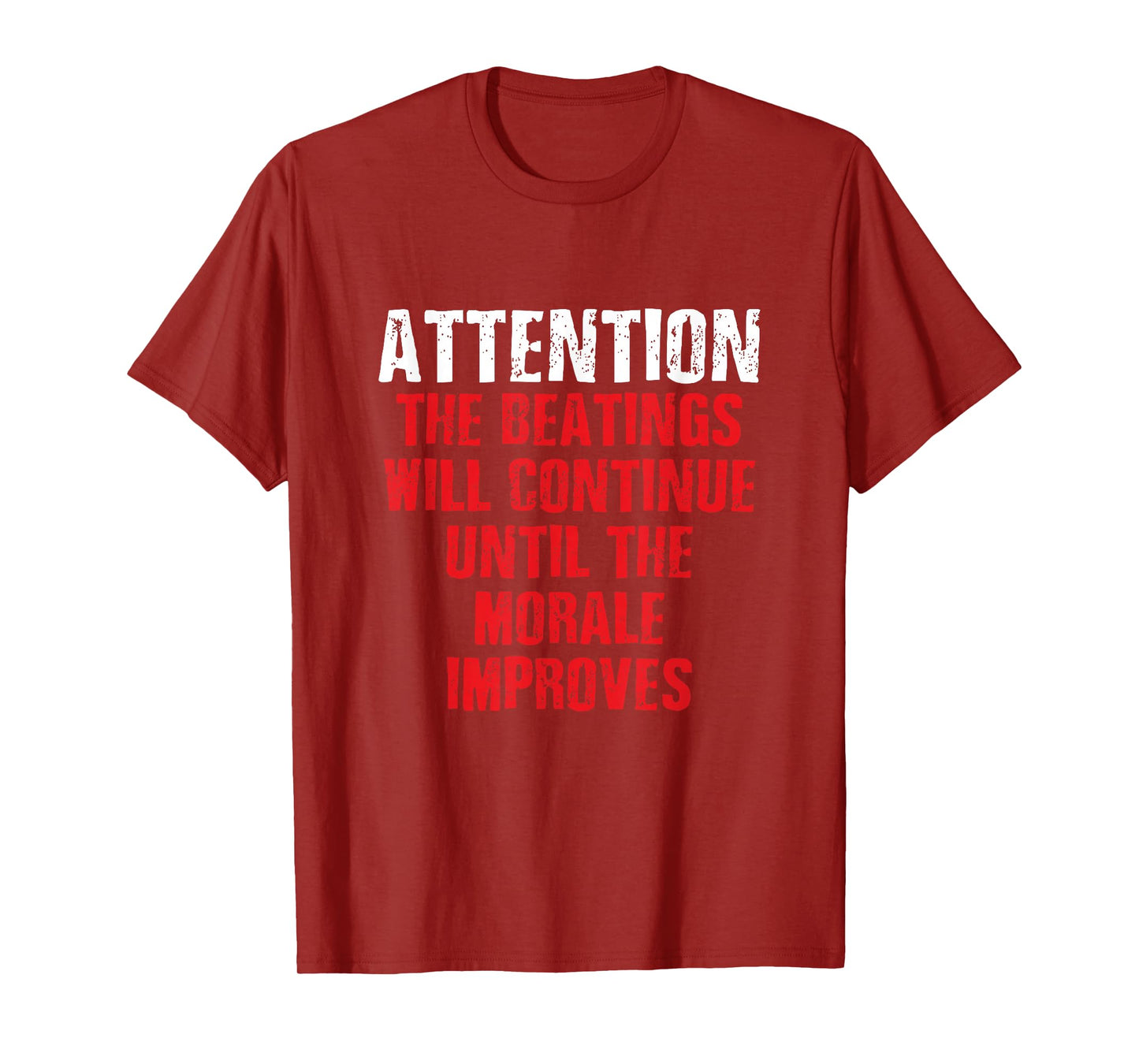 Attention Beatings Will Continue Until The Morale Improves T-Shirt
