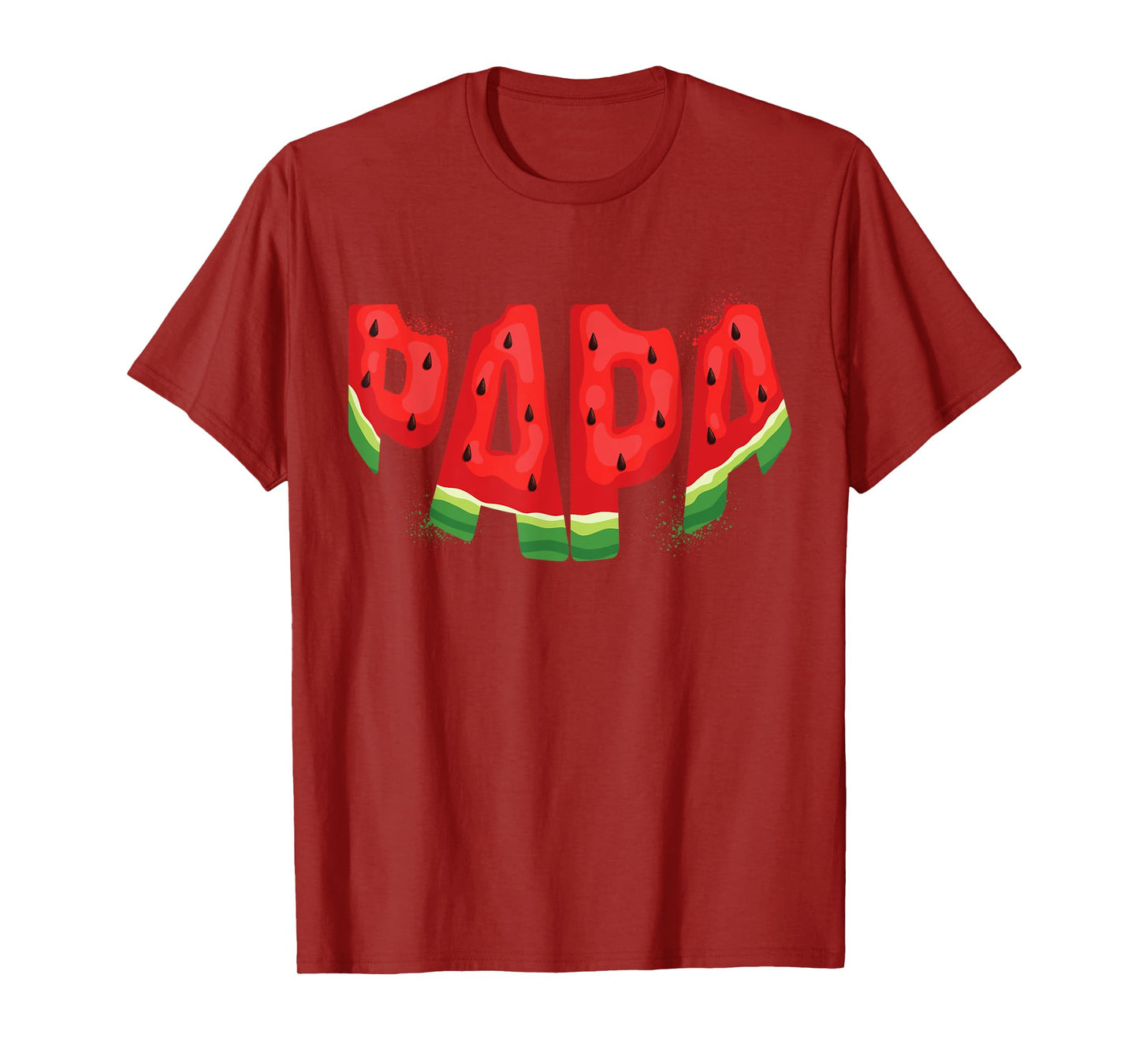 Funny Papa Watermelon Summer Fruit Family Matching Birthday T-Shirt
