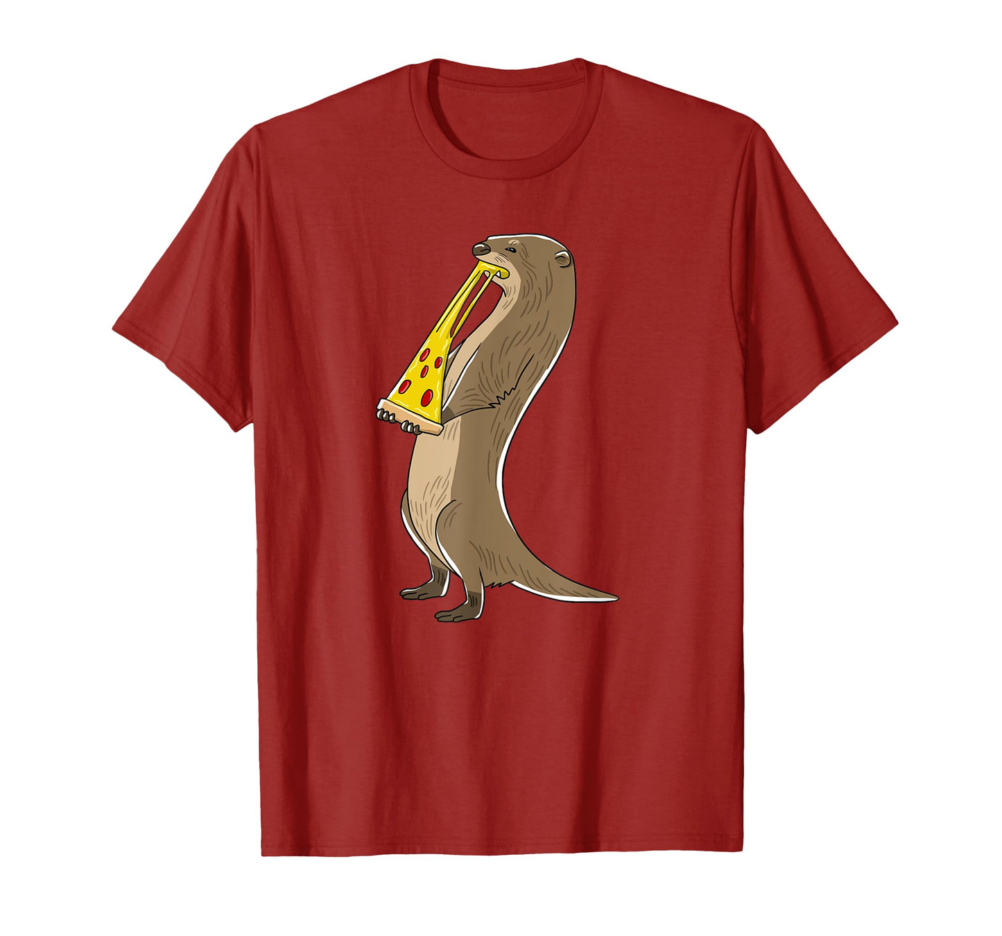 Sea Otter Eating Pizza Funny Animal Snack Food Lover Gift T-Shirt
