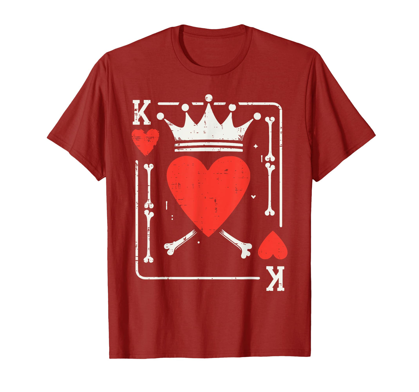 Halloween King of Hearts Bone Matching Couple Costume Men T-Shirt
