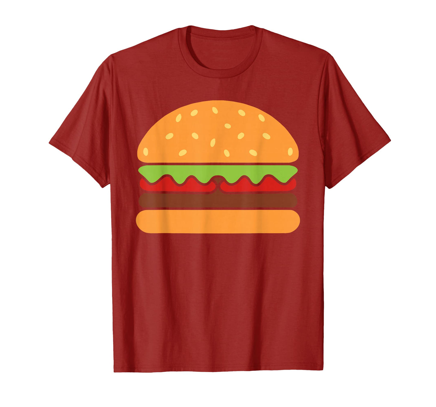 Cool Hamburger Art Men Women Minimalist Burger Cheeseburger T-Shirt