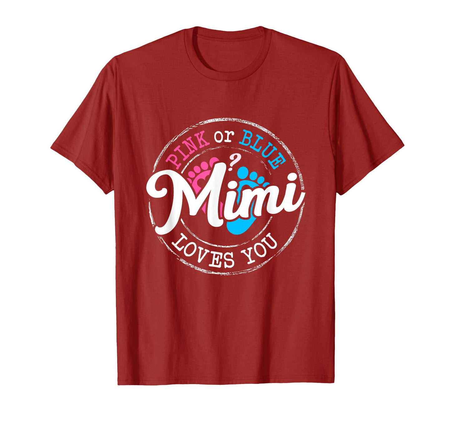 Pink or Blue Mimi Loves You Gender Reveal Family T-Shirt