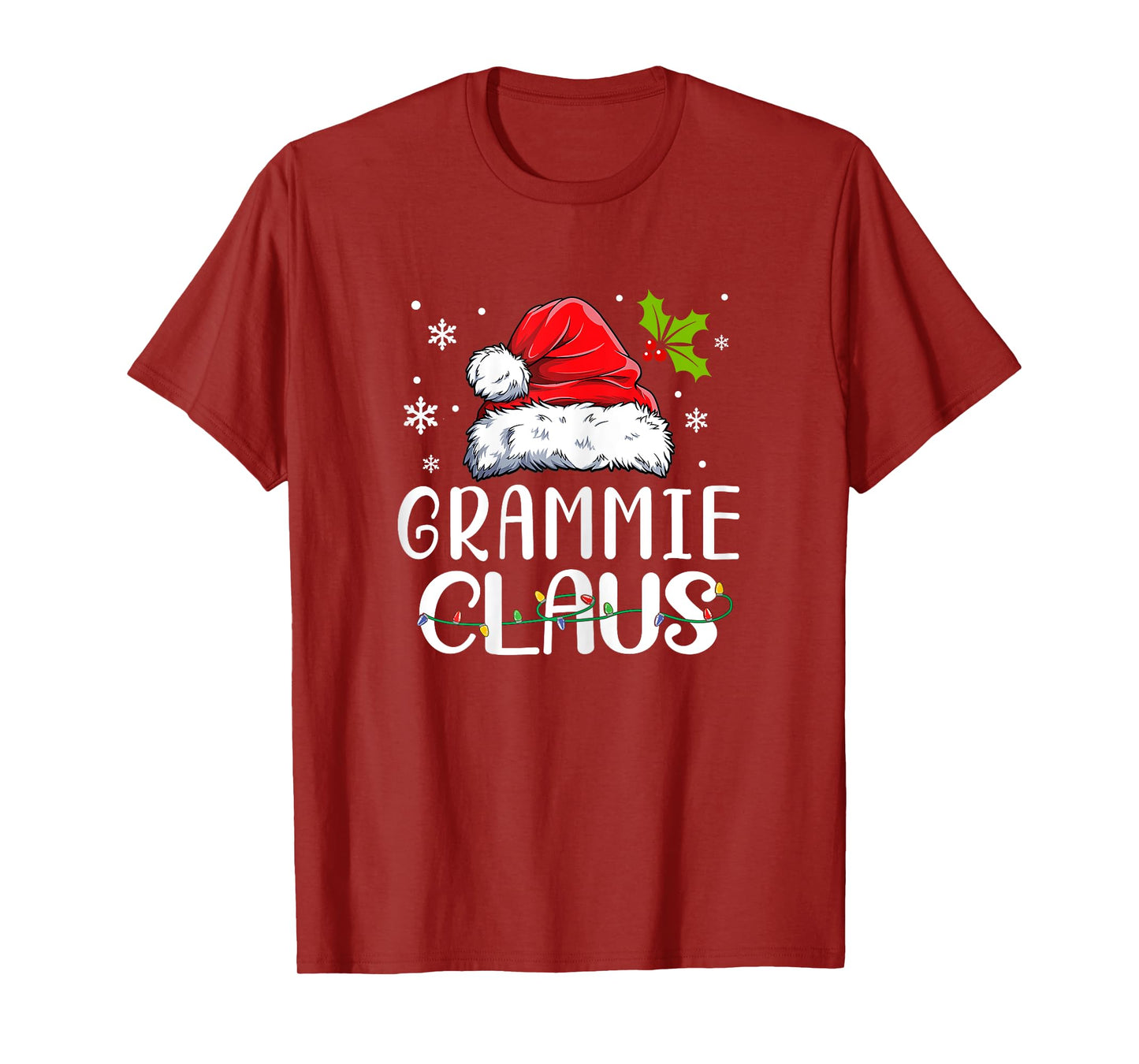Matching Family Christmas Pajama Xmas Lights Grammie Claus T-Shirt