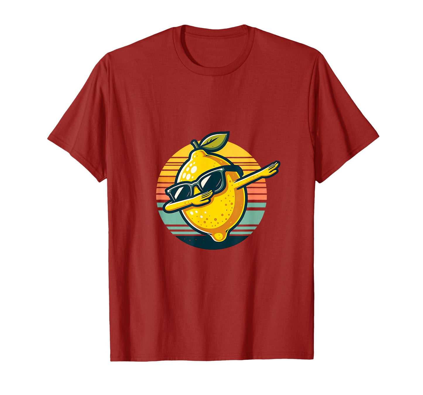 Funny Dab Lemon Dancing Dabbing Retro Fruit T-Shirt
