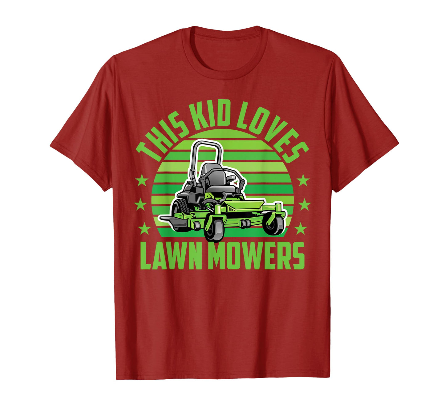 Funny Lawn Mowing Kid Loves Lawn Mower Gardening Boy Toddler T-Shirt