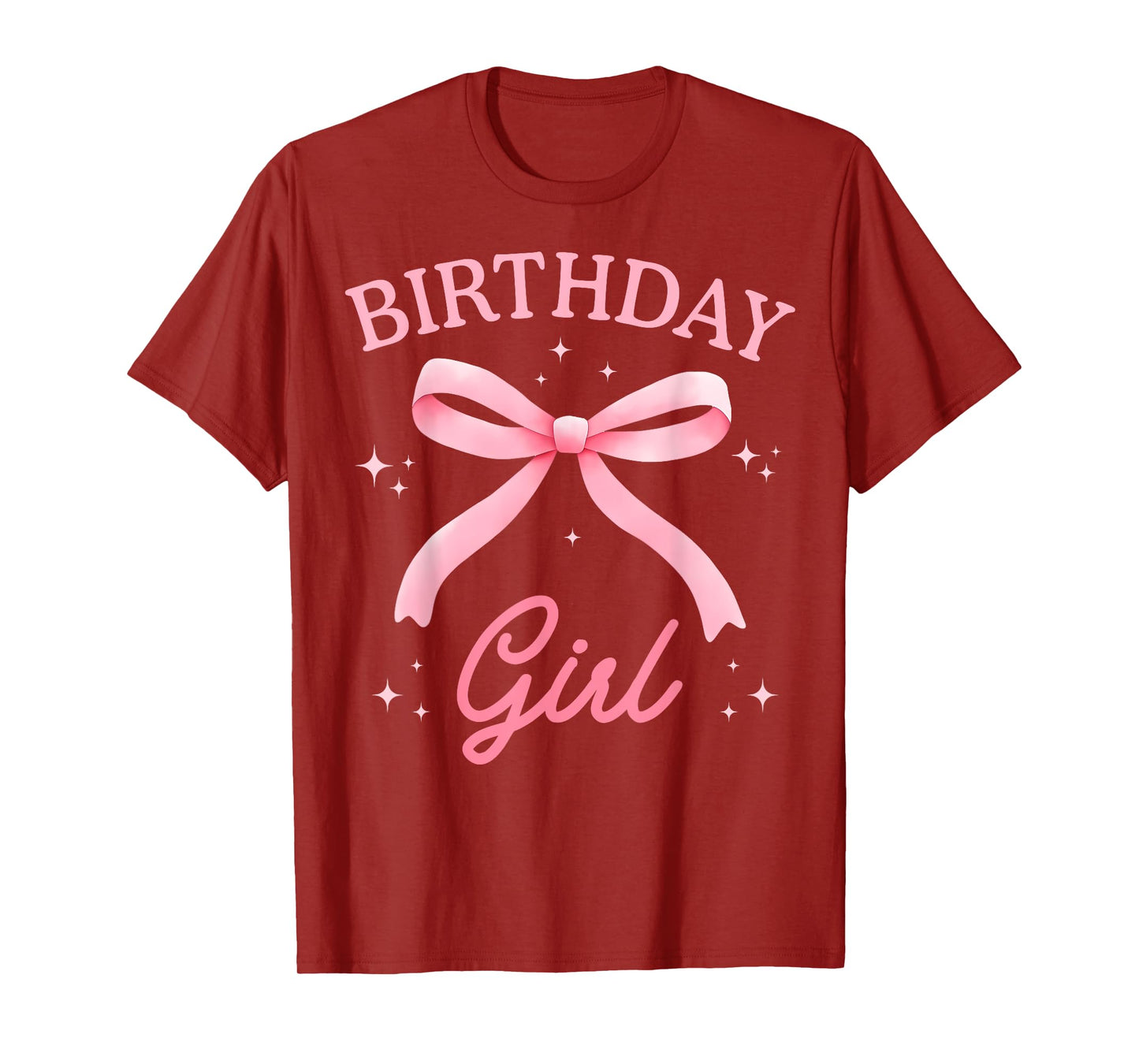 Birthday Girl Coquette Bow Theme Party Matching Family Kids T-Shirt