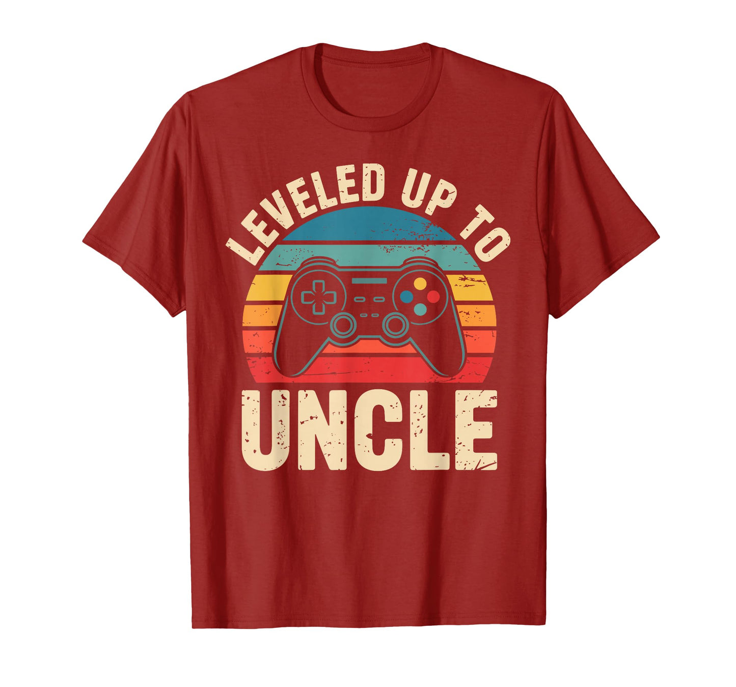 Funny leveled up to Uncle Video Gamers Gaming Cute Graphic T-Shirt