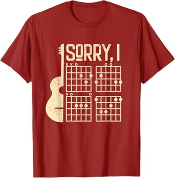 Sorry IDGAF Guitar - Sorry I Don't Give a F Guitar T-Shirt