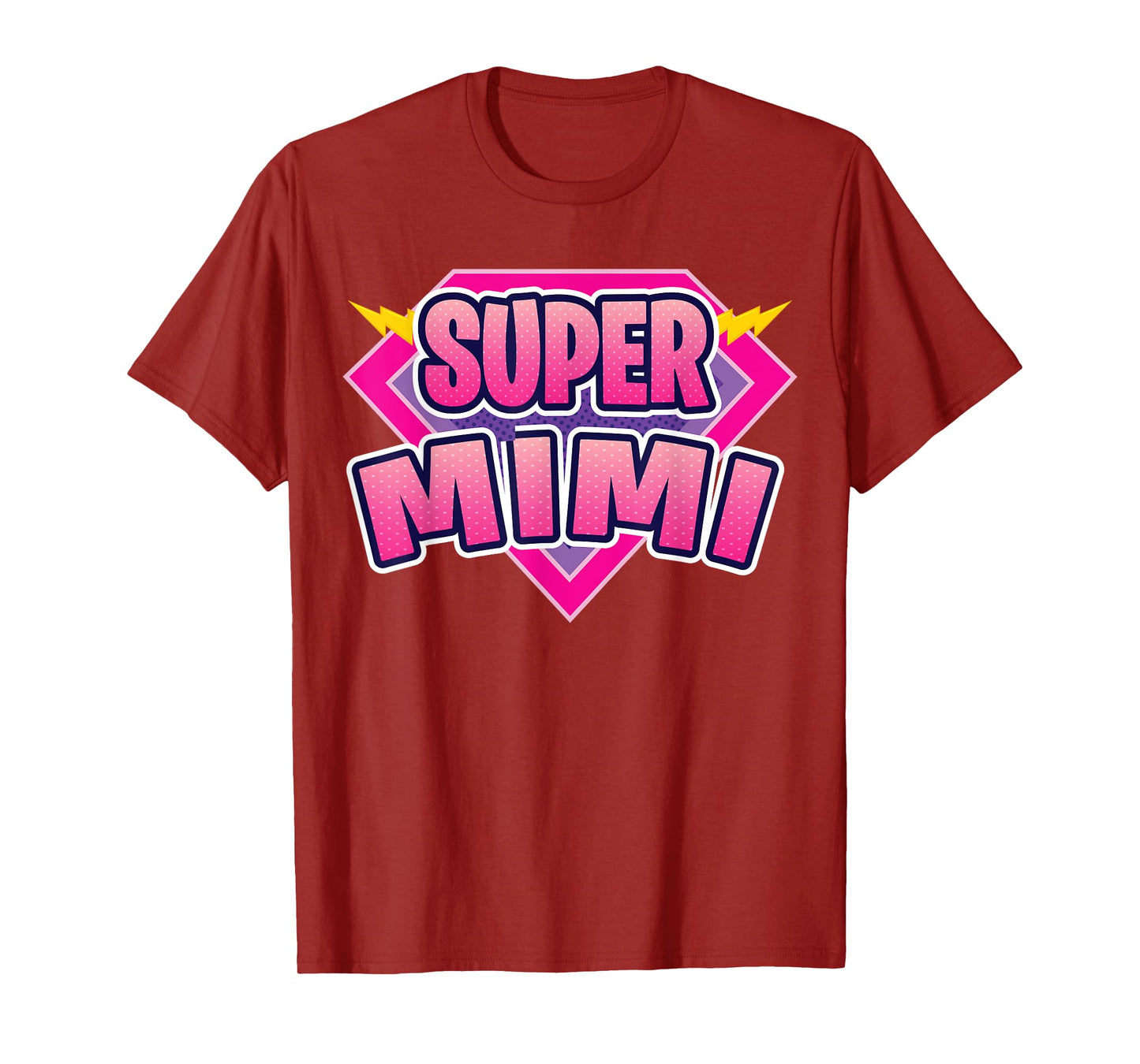 Super Mimi Superhero Grandmother Comic Book Funny Matching T-Shirt