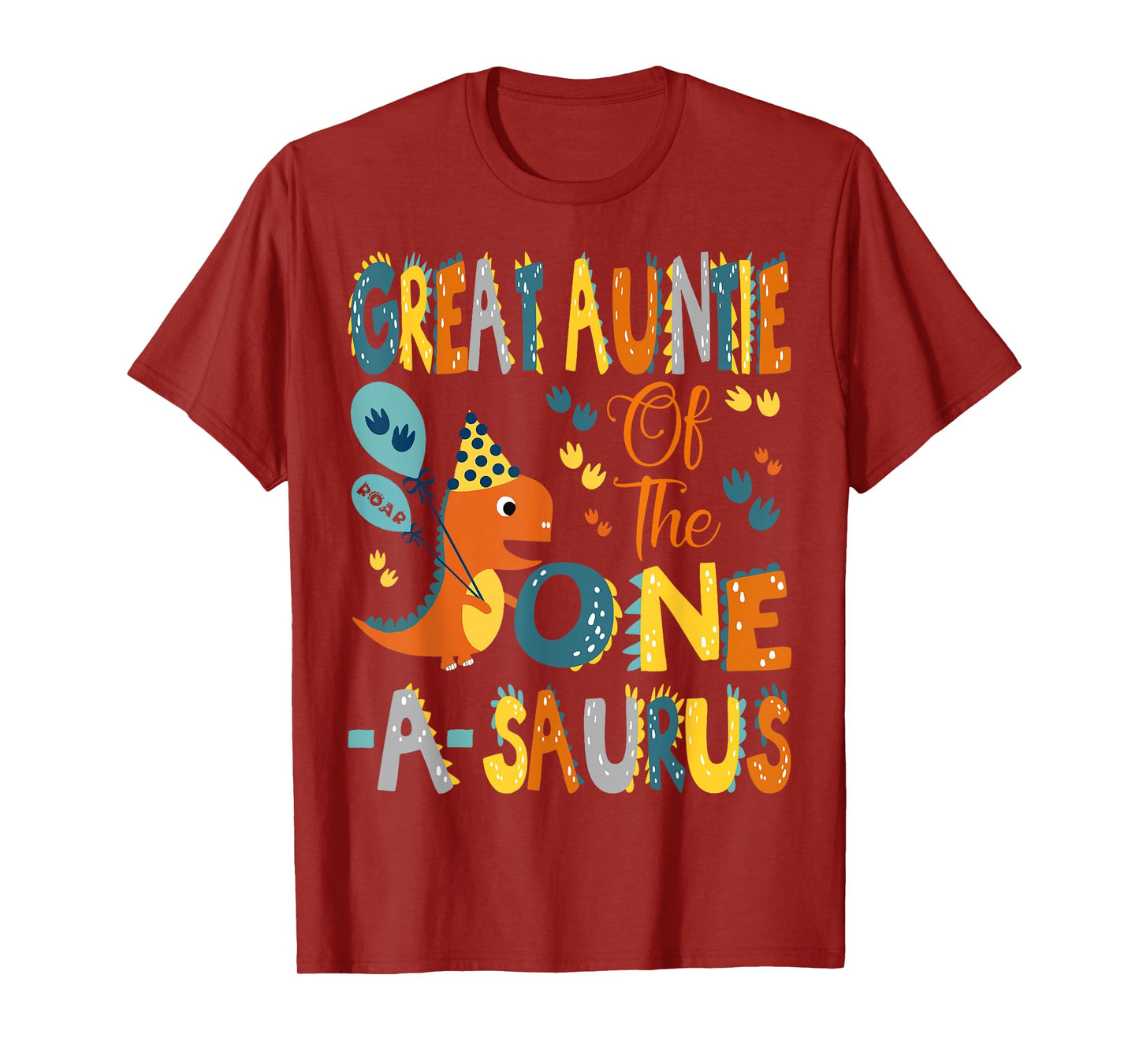 Great Auntie Of The One-A-Saurus 1St Birthday Dinosaur Party T-Shirt