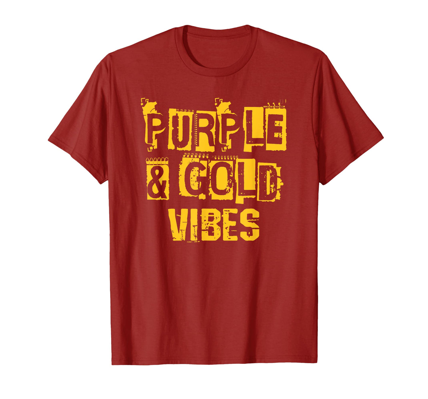 Purple & Gold Game Day Group Tee for High School Football T-Shirt