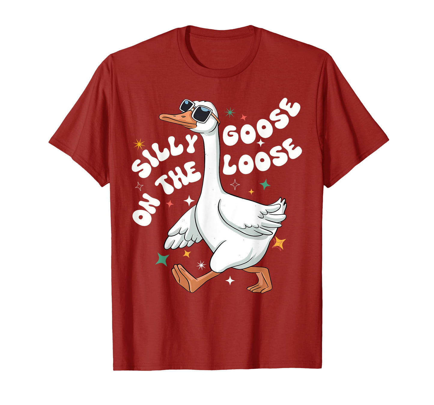 Groovy Silly Goose On The Loose Meme Retro Goose Clubs T-Shirt