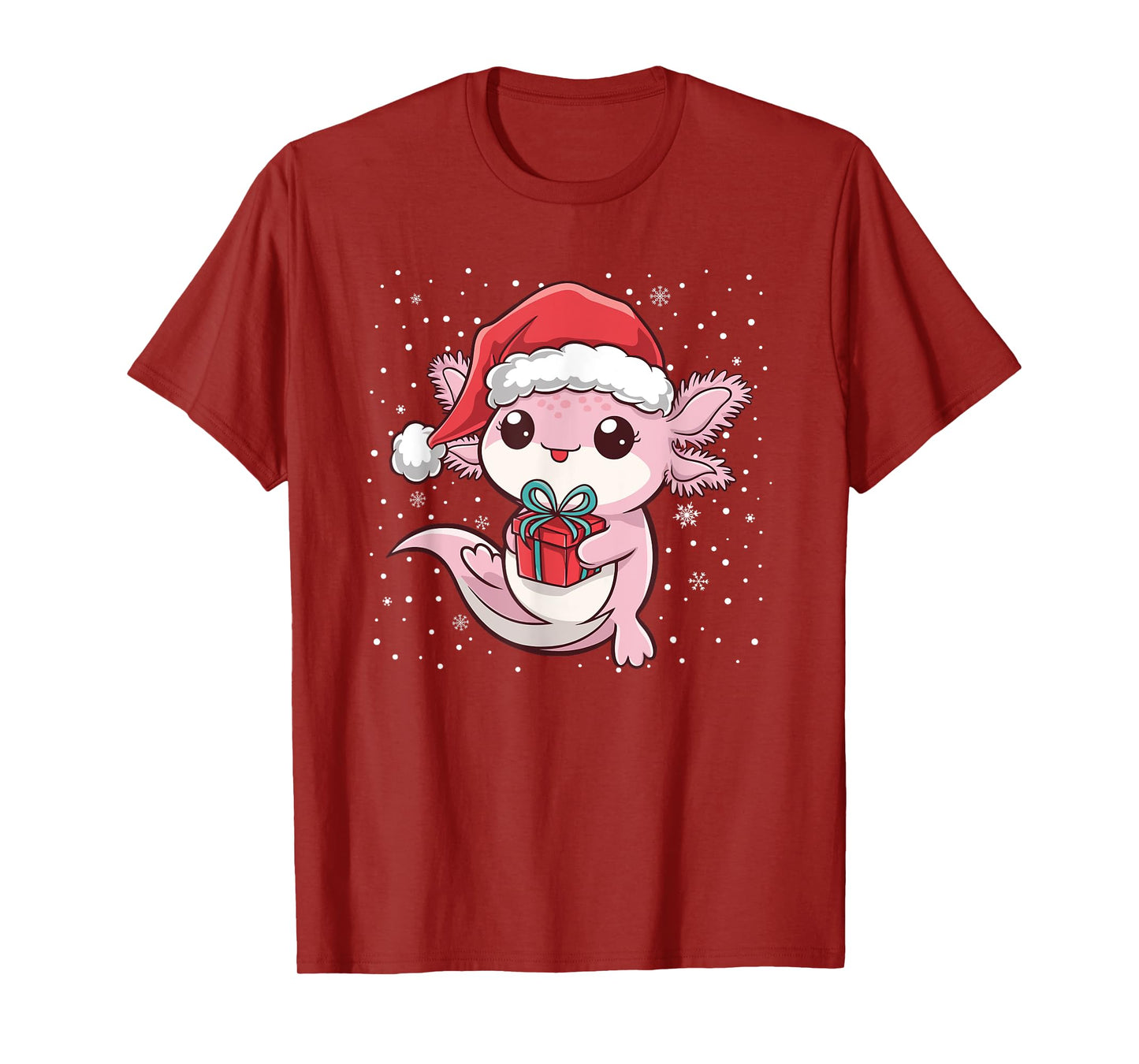 Funny Christmas Axolotl Xmas Axolotl For Men Women Kids T-Shirt