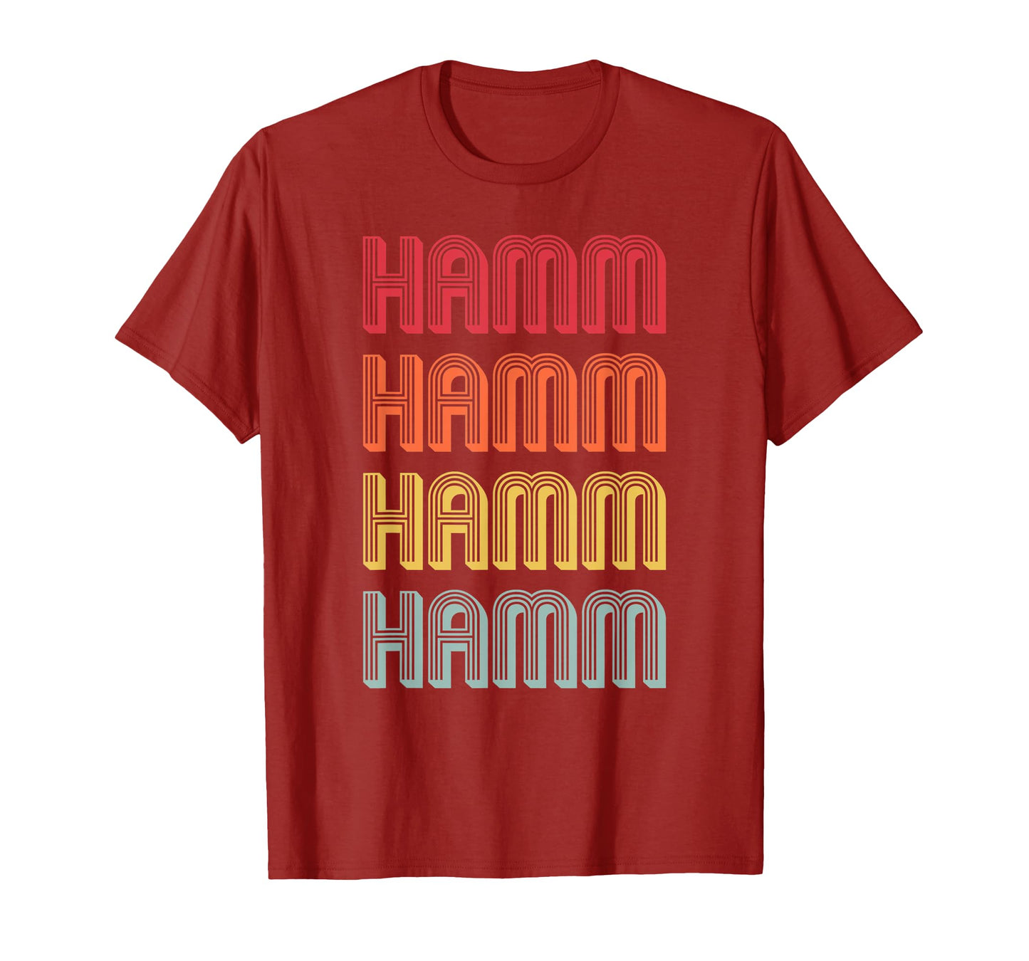 HAMM Gift Surname Funny Retro Vintage 80s Birthday Reunion T-Shirt