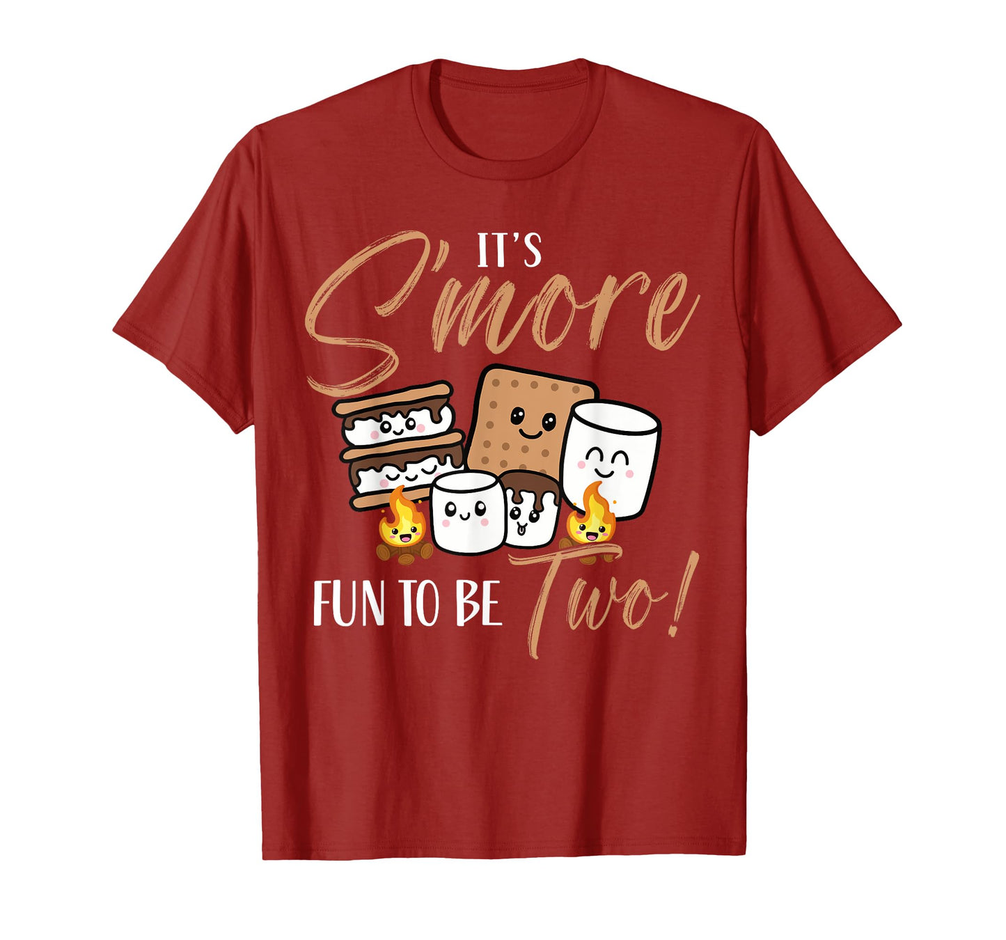 It's S'more Fun To Be Two 2nd Birthday Campfire Marshmallow T-Shirt