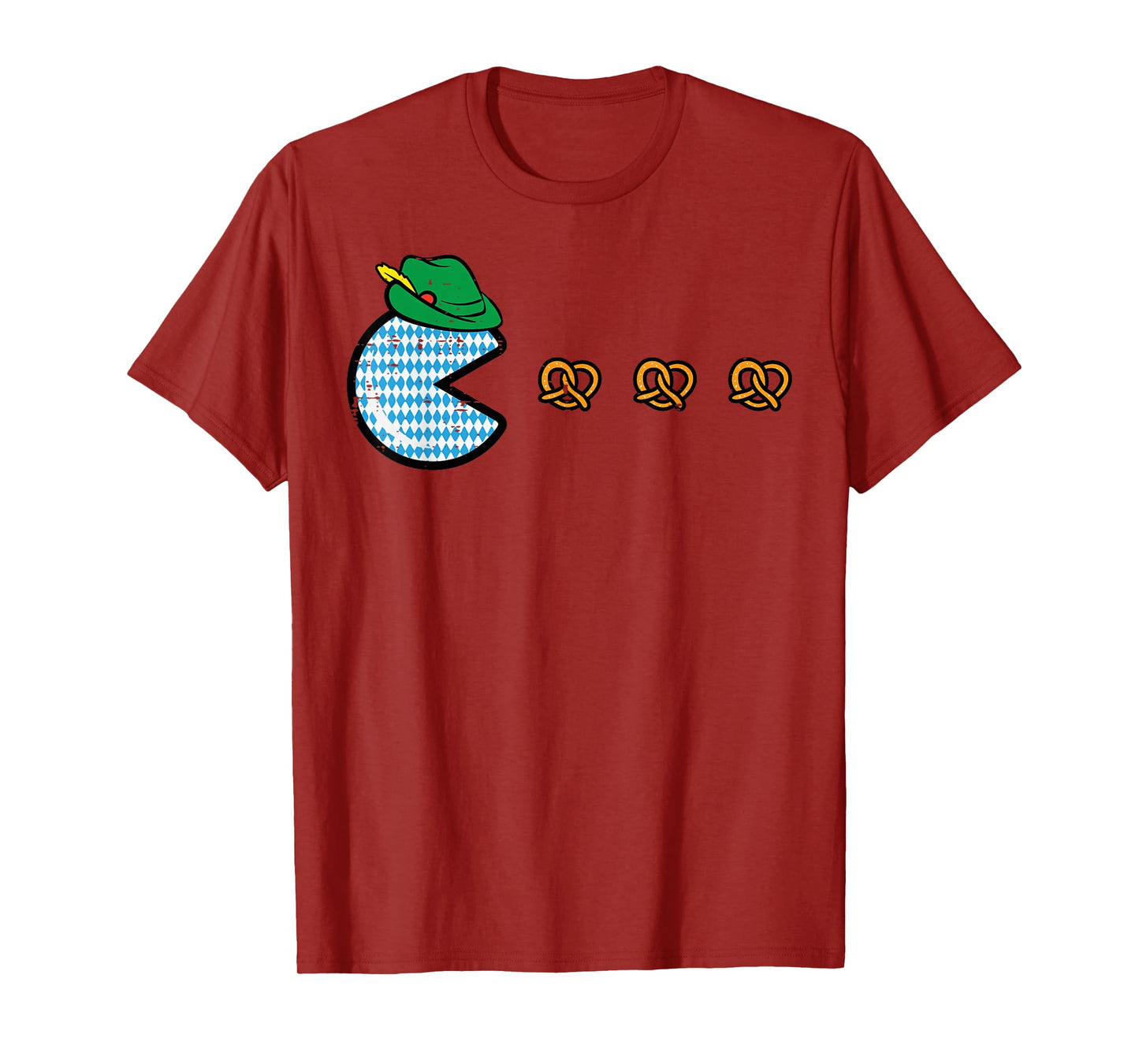 Oktoberfest Video Game Eating Pretzels Gamer Boys Kids Men T-Shirt