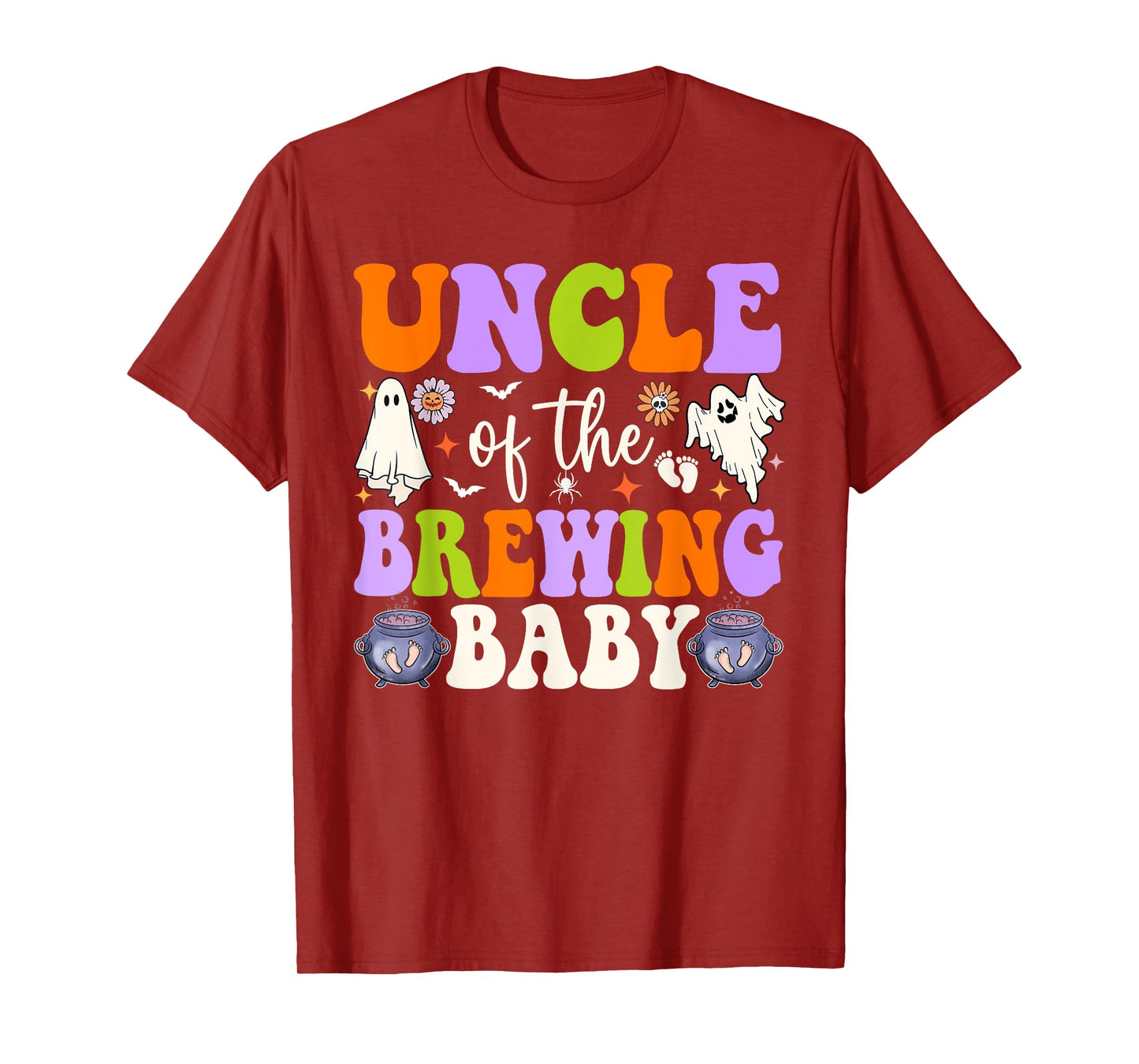 Uncle of the Brewing Baby Halloween Theme Baby Shower Spooky T-Shirt