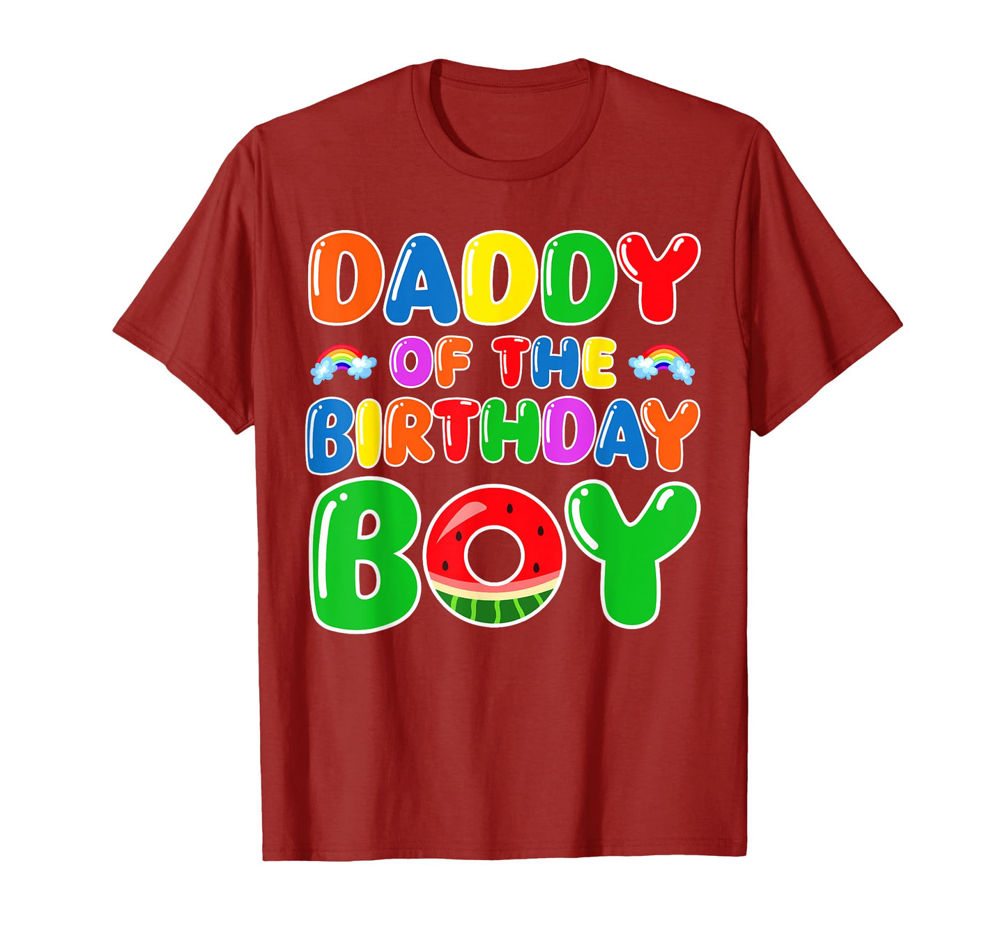 Funny Daddy Of The Birthday Boy Watermelon Birthday Family T-Shirt