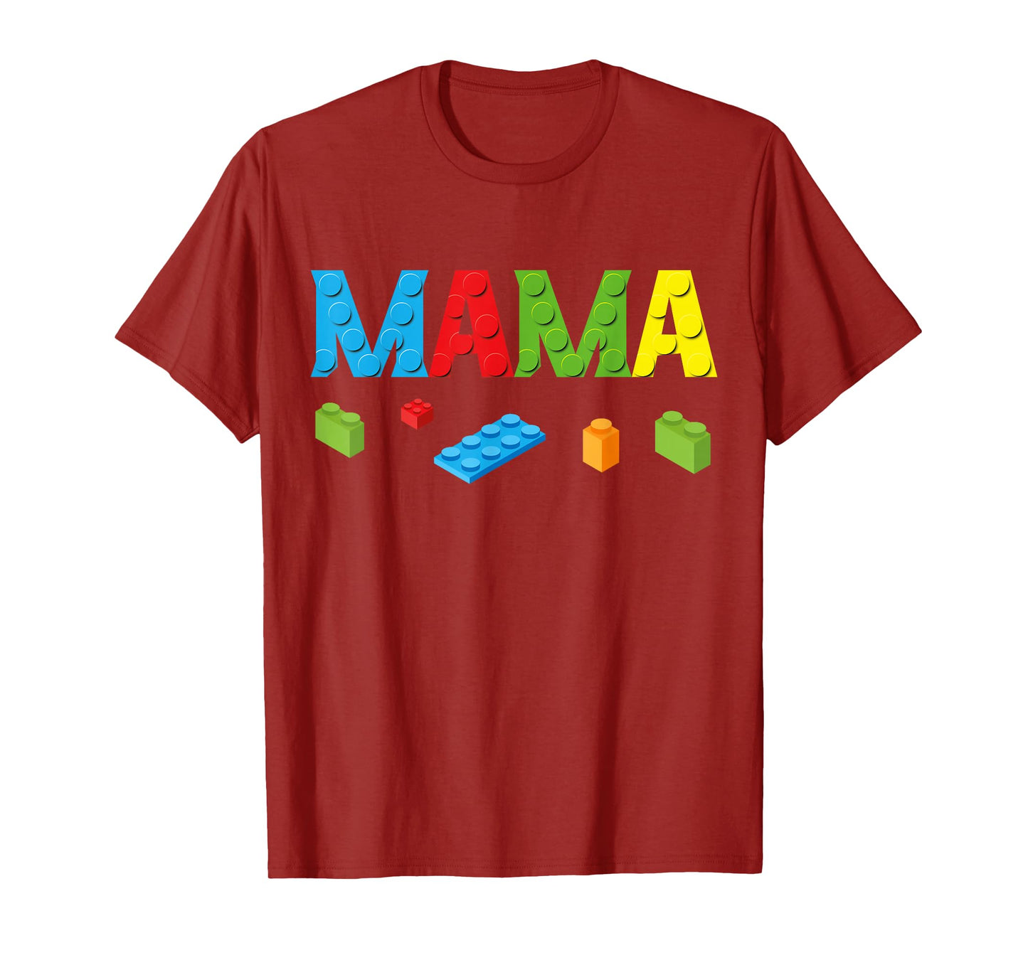 Mama Master Builder Building Bricks Blocks Family Set Womens T-Shirt