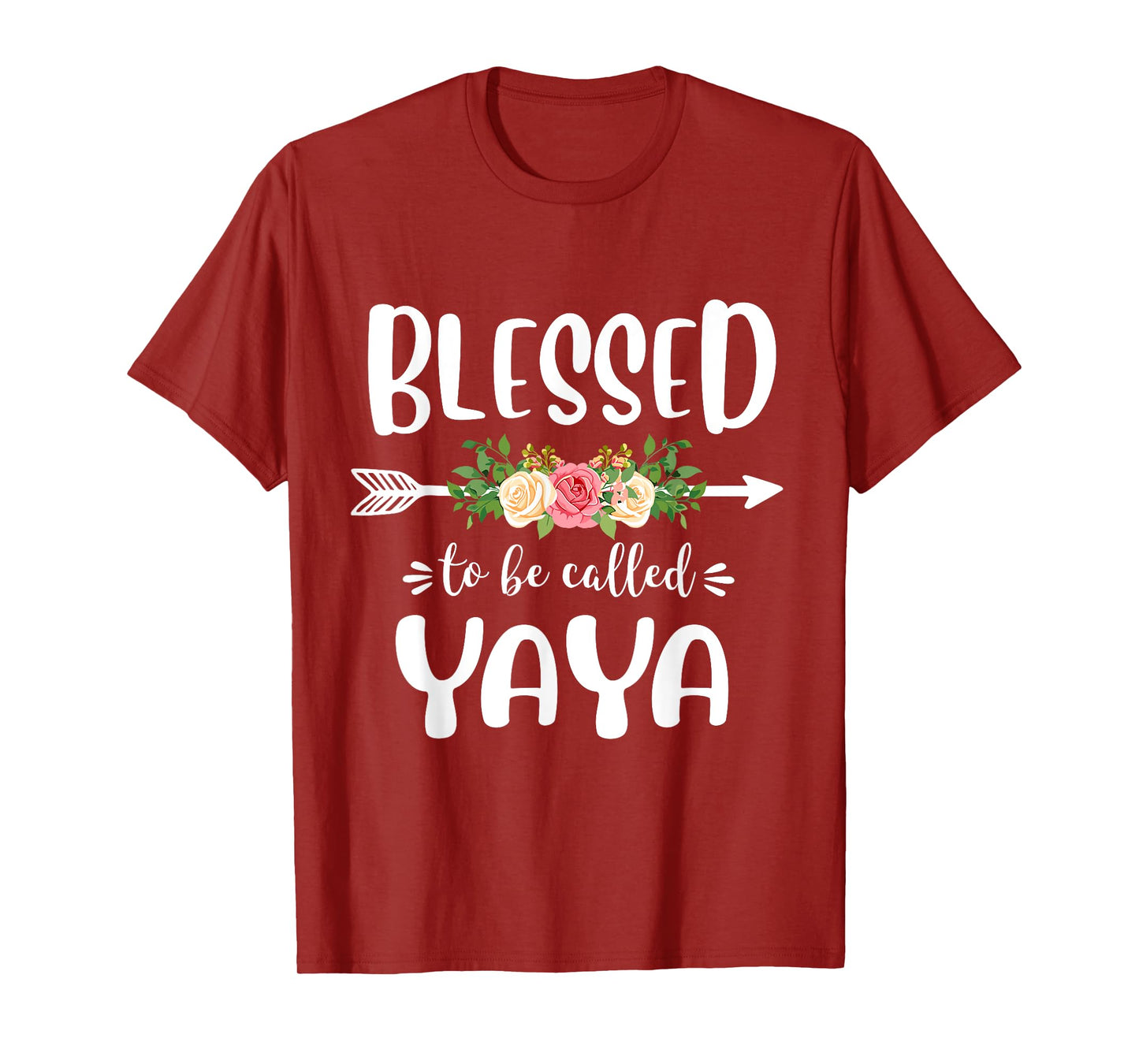 Blessed to be called Yaya Floral Arrow Design Mothers Day T-Shirt