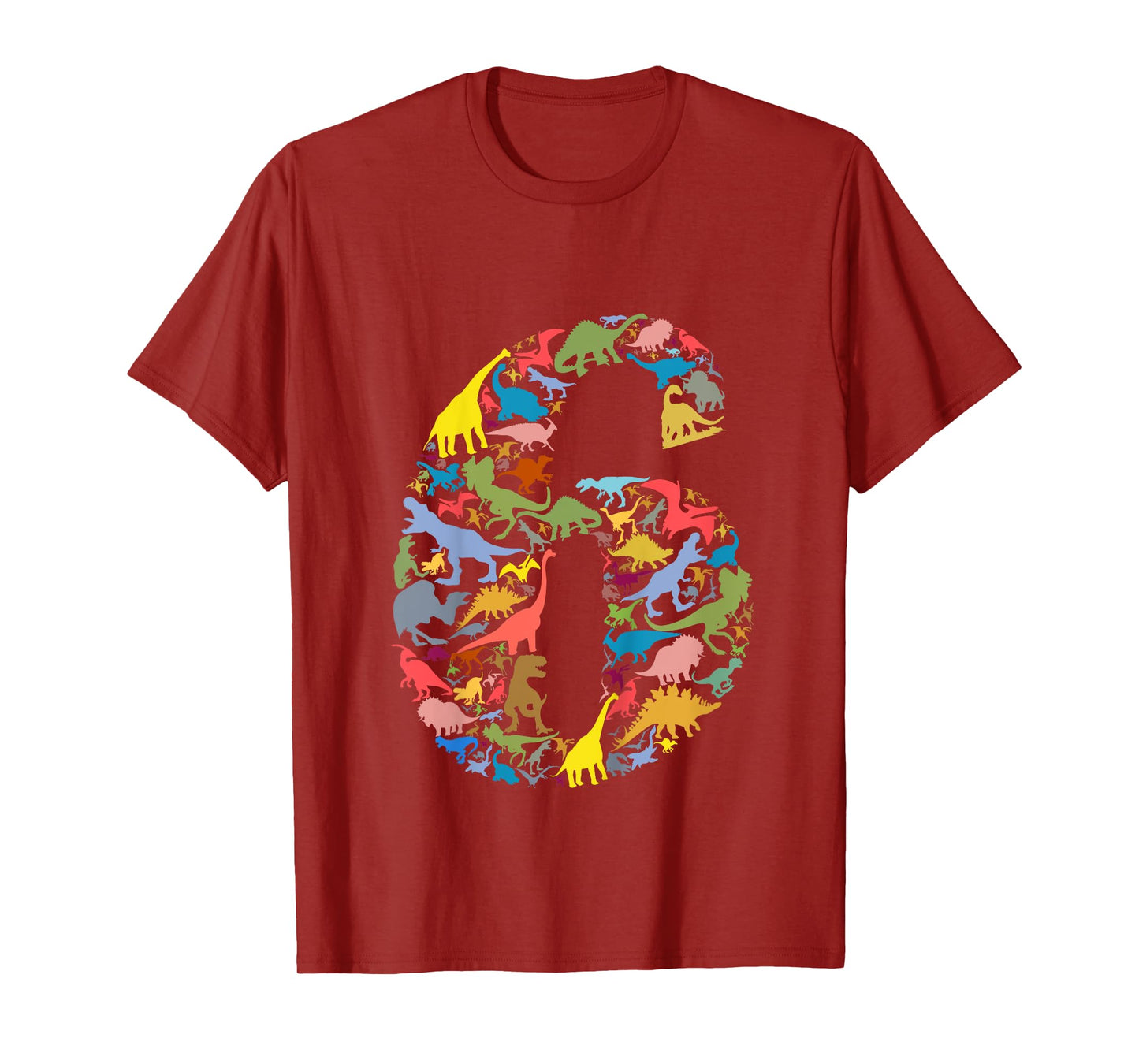 Kids Dinosaur 6th Birthday Boy 6 Years T-Rex Party Rawr I'm 6 T-Shirt