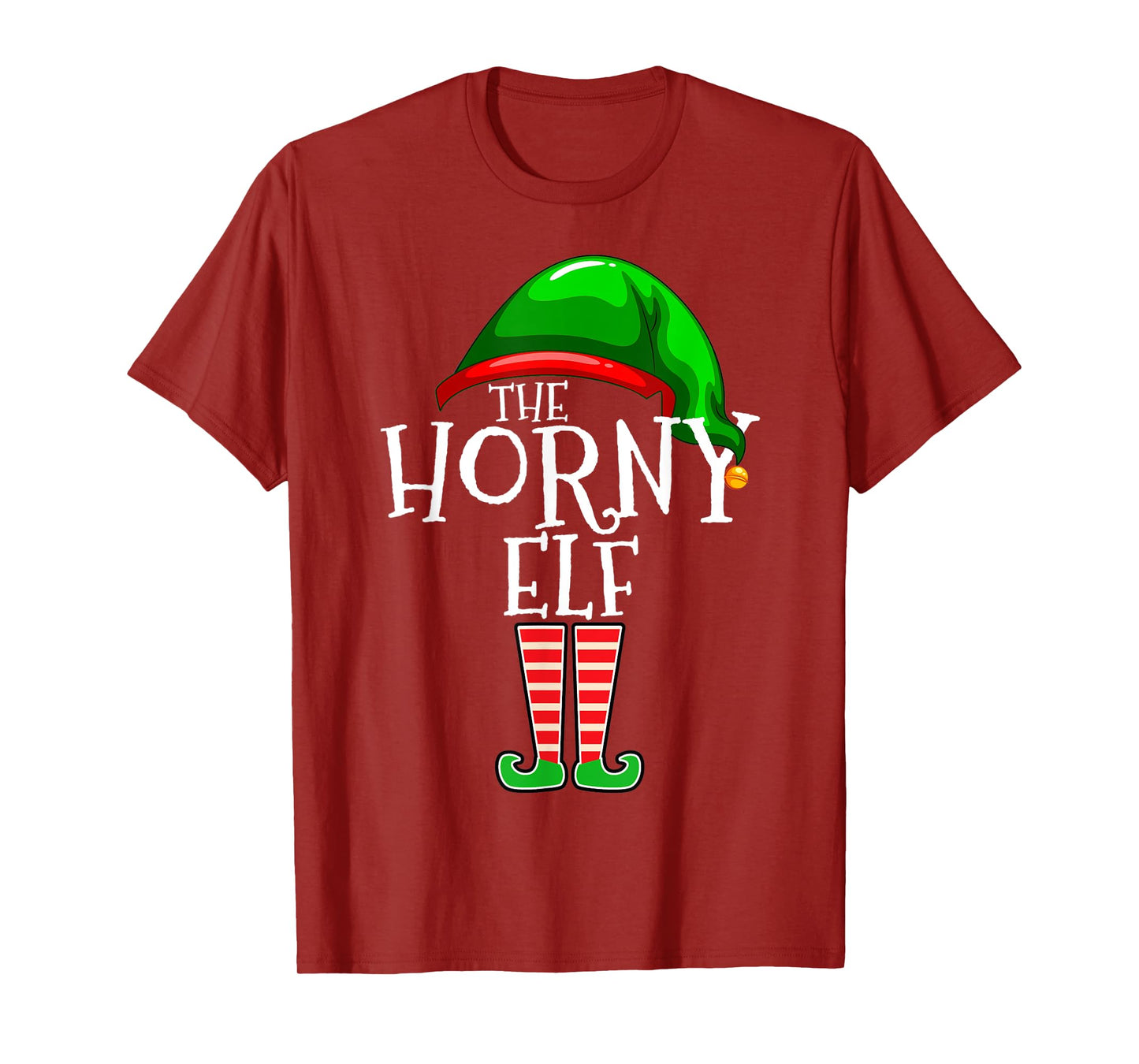 The Horny Elf Family Matching Group Christmas Gift Adult T-Shirt