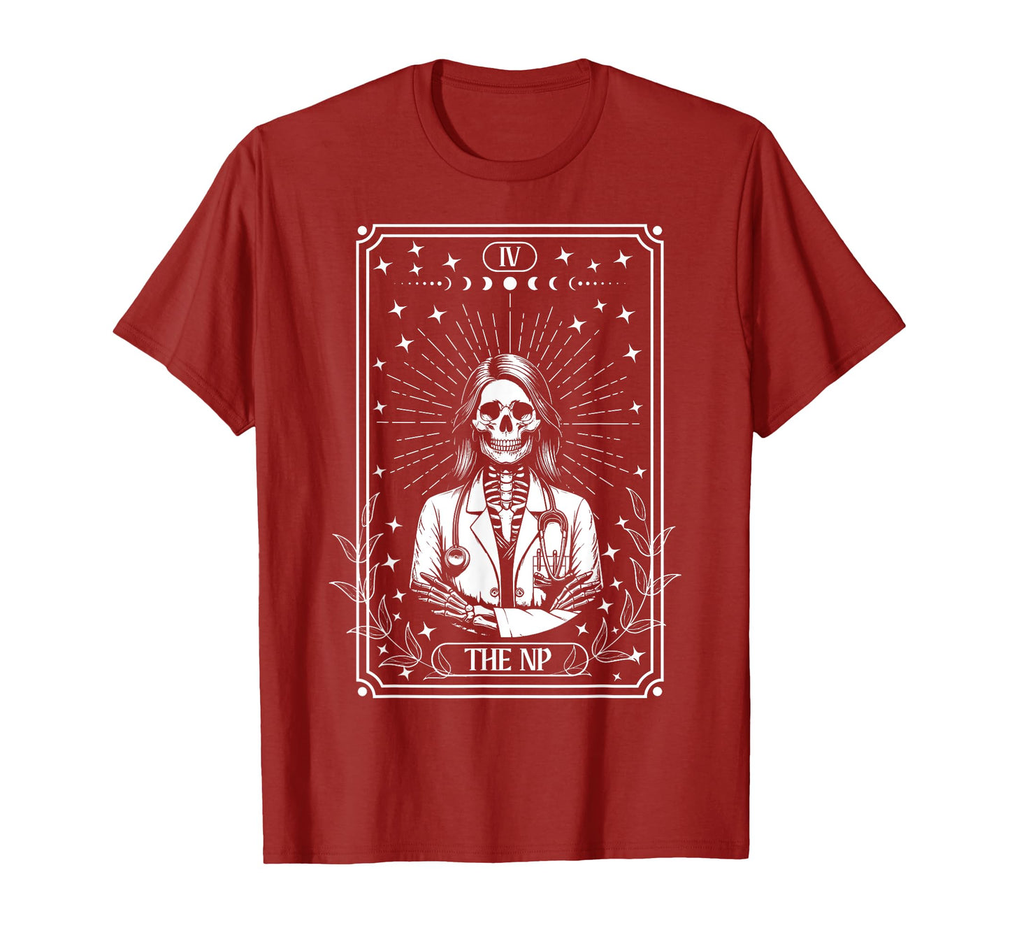 The Nurse Practitioner Tarot Card Skeleton NP RN Registered T-Shirt