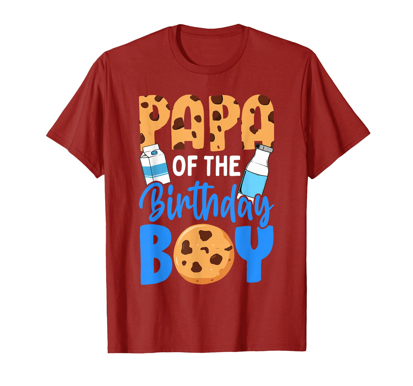 Papa of the birthday boy Milk and Cookies 1st birthday T-Shirt