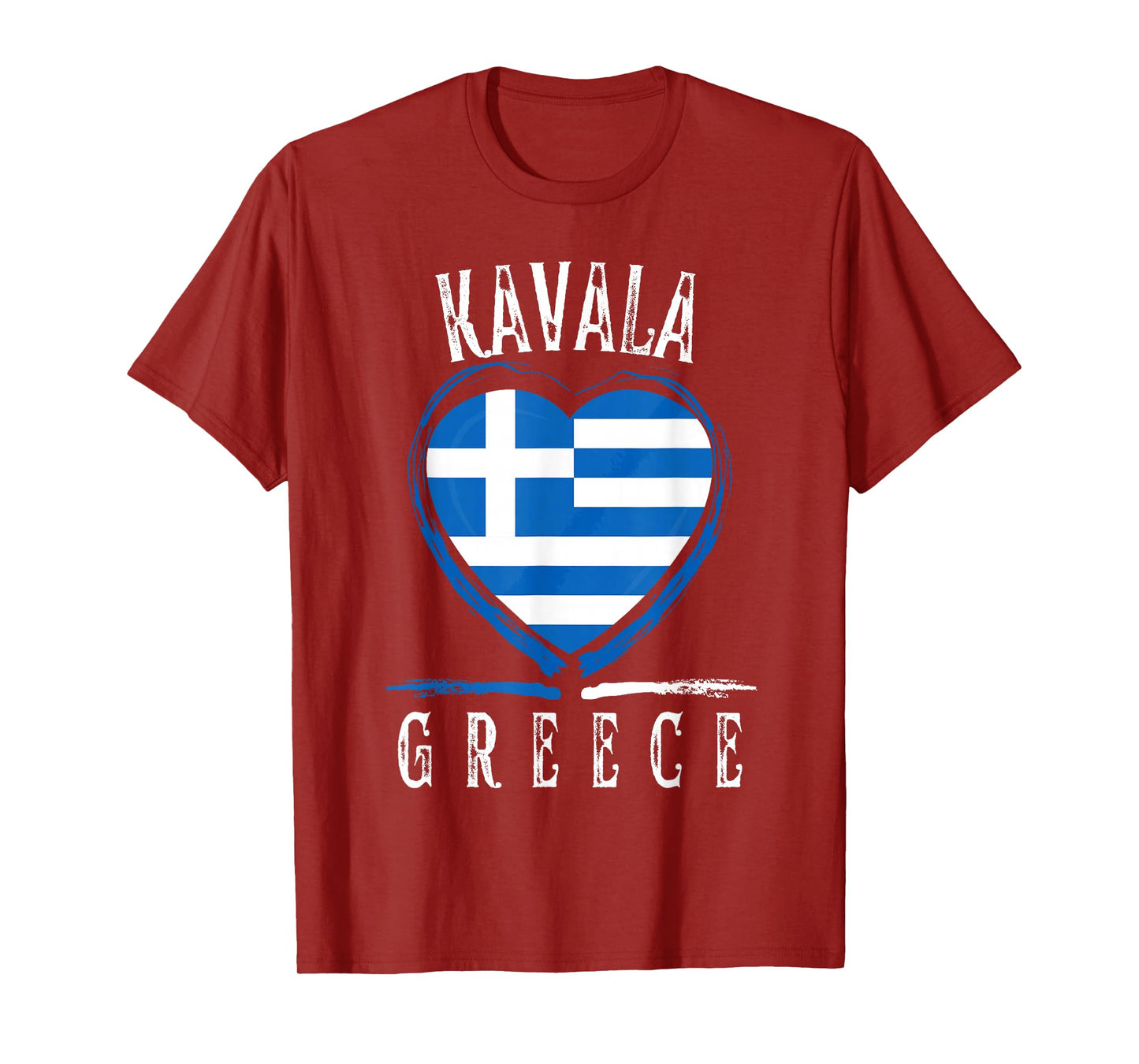 Greece Flag Heart Kavala City T-Shirt