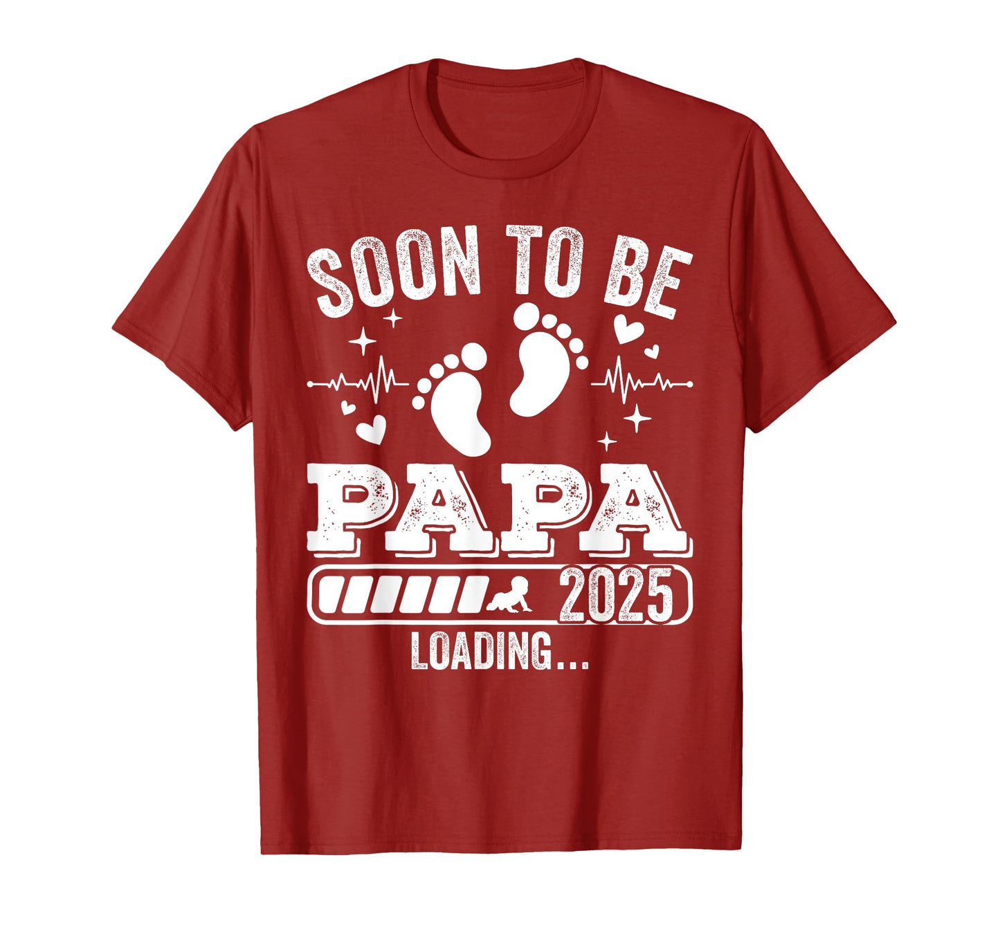 Soon to Be Papa 2025 Loading Pregnancy Announcement T-Shirt