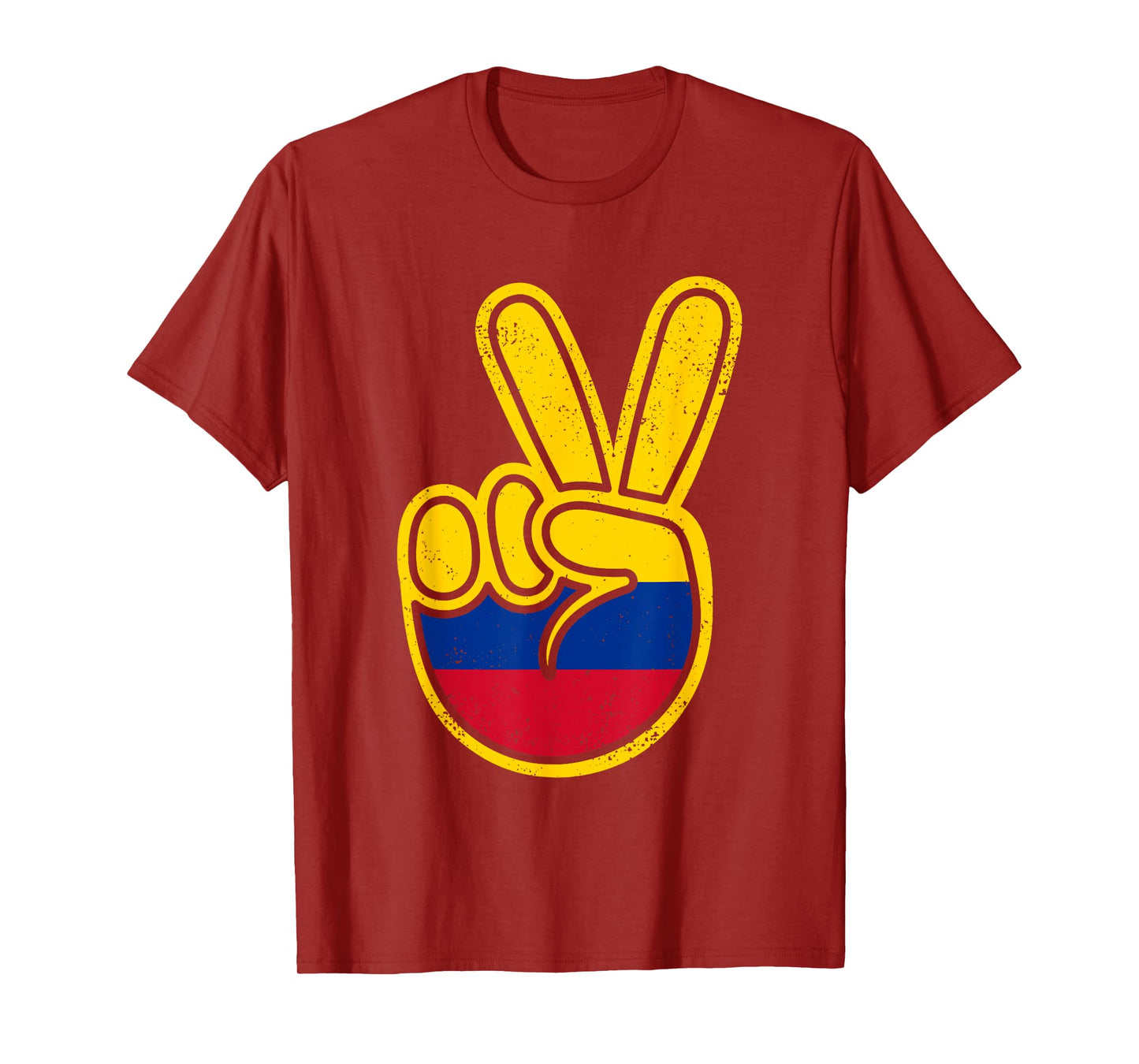 Colombia Flag Peace Sign Funny Colombian Retro Boys Toddler T-Shirt