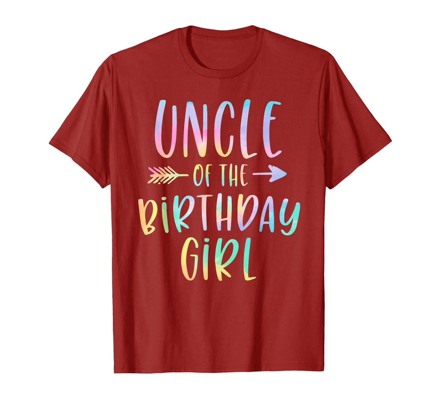 Uncle of the Birthday Girl Tie Dye Colorful Bday T-Shirt
