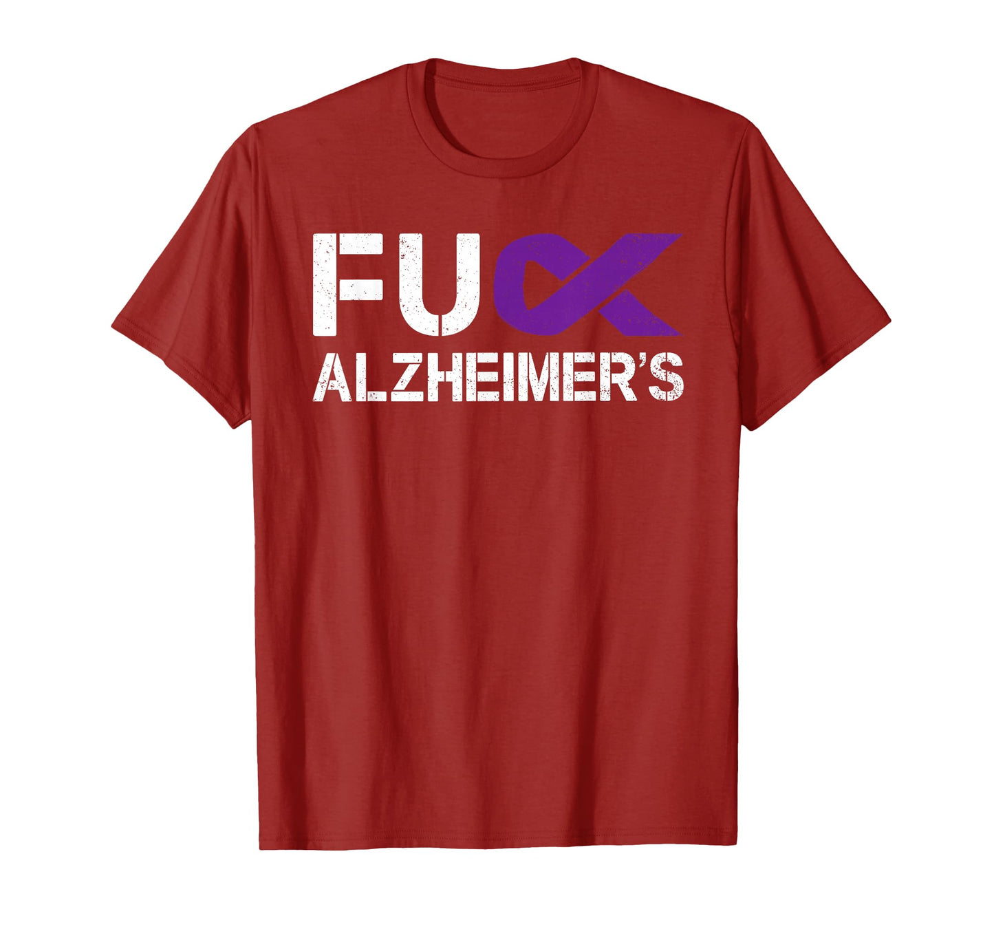 Fuck FU Alzheimer's Awareness Month Purple Ribbon Fighter T-Shirt