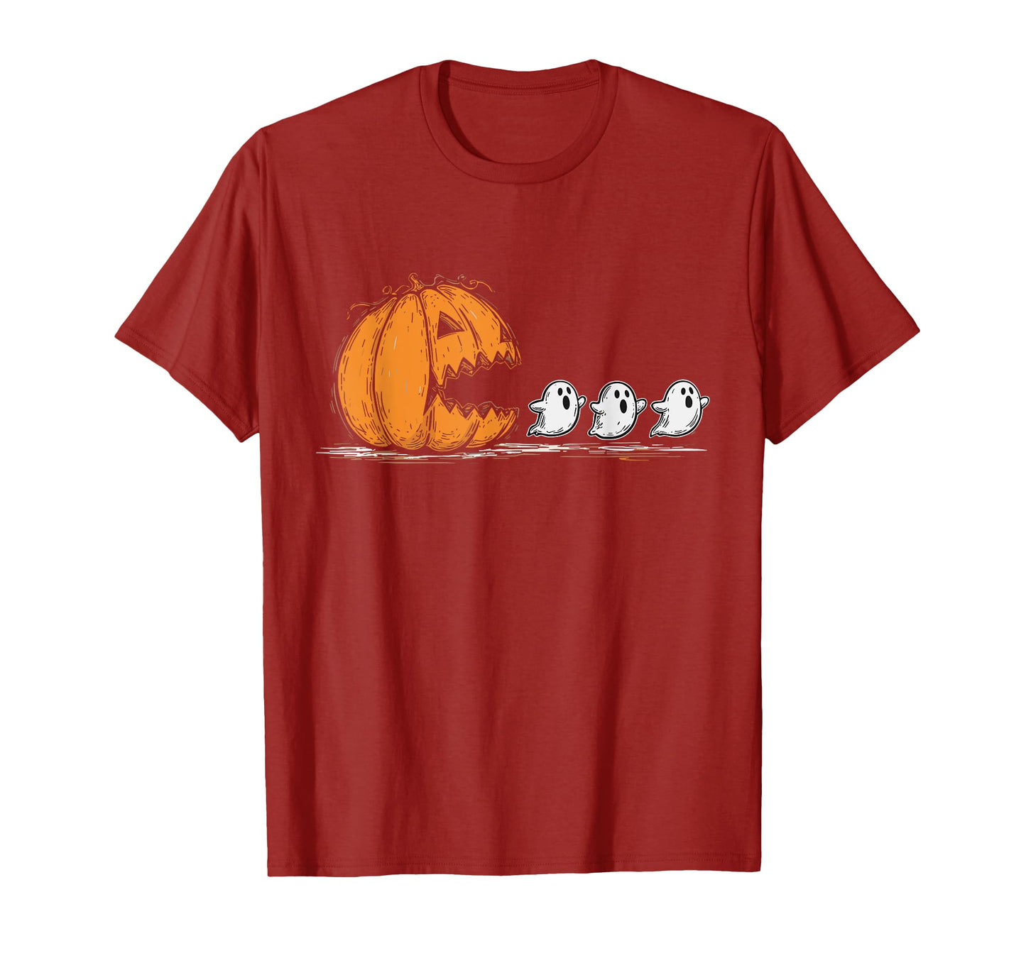 Halloween Pumpkin Chasing Ghost T-Shirt