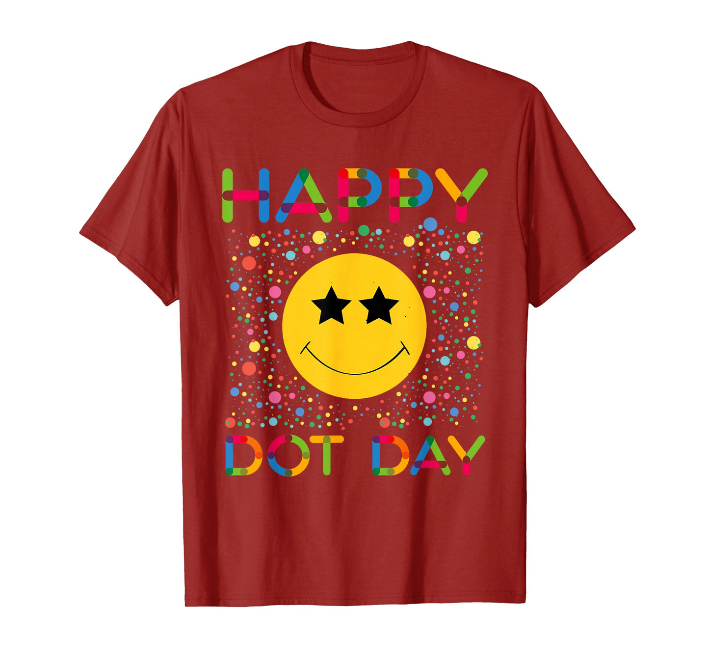 Happy Dot Day Smile Face Colorful Polka Dot Boy Girl Kids T-Shirt