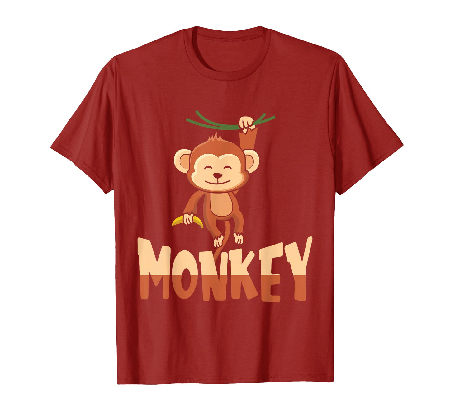 Zoo Animal Toddlers Kids Gift Cute Monkey T-Shirt