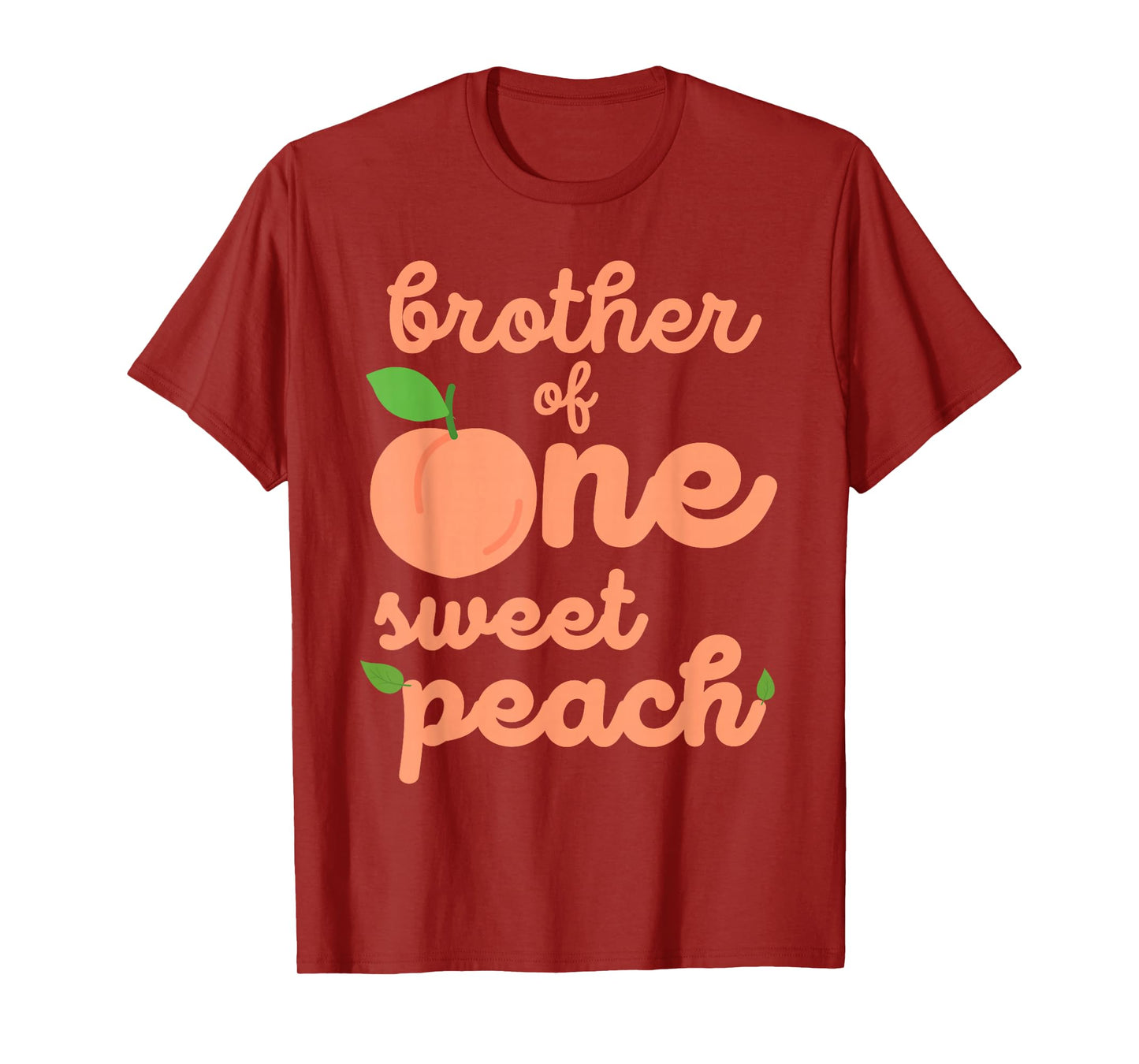 Brother First Birthday One Sweet Peach Bday Family Matching T-Shirt