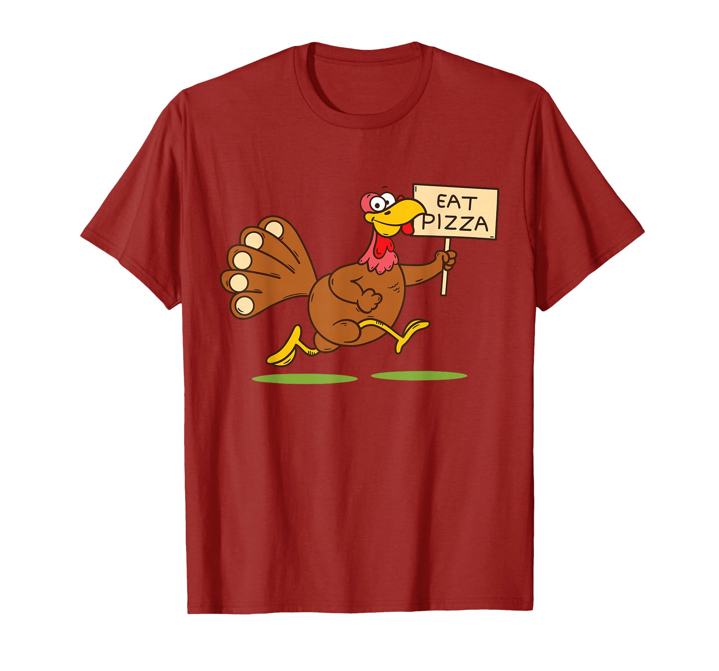 Turkey Eat Pizza Men Kids Vegan Funny Thanksgiving Family T-Shirt