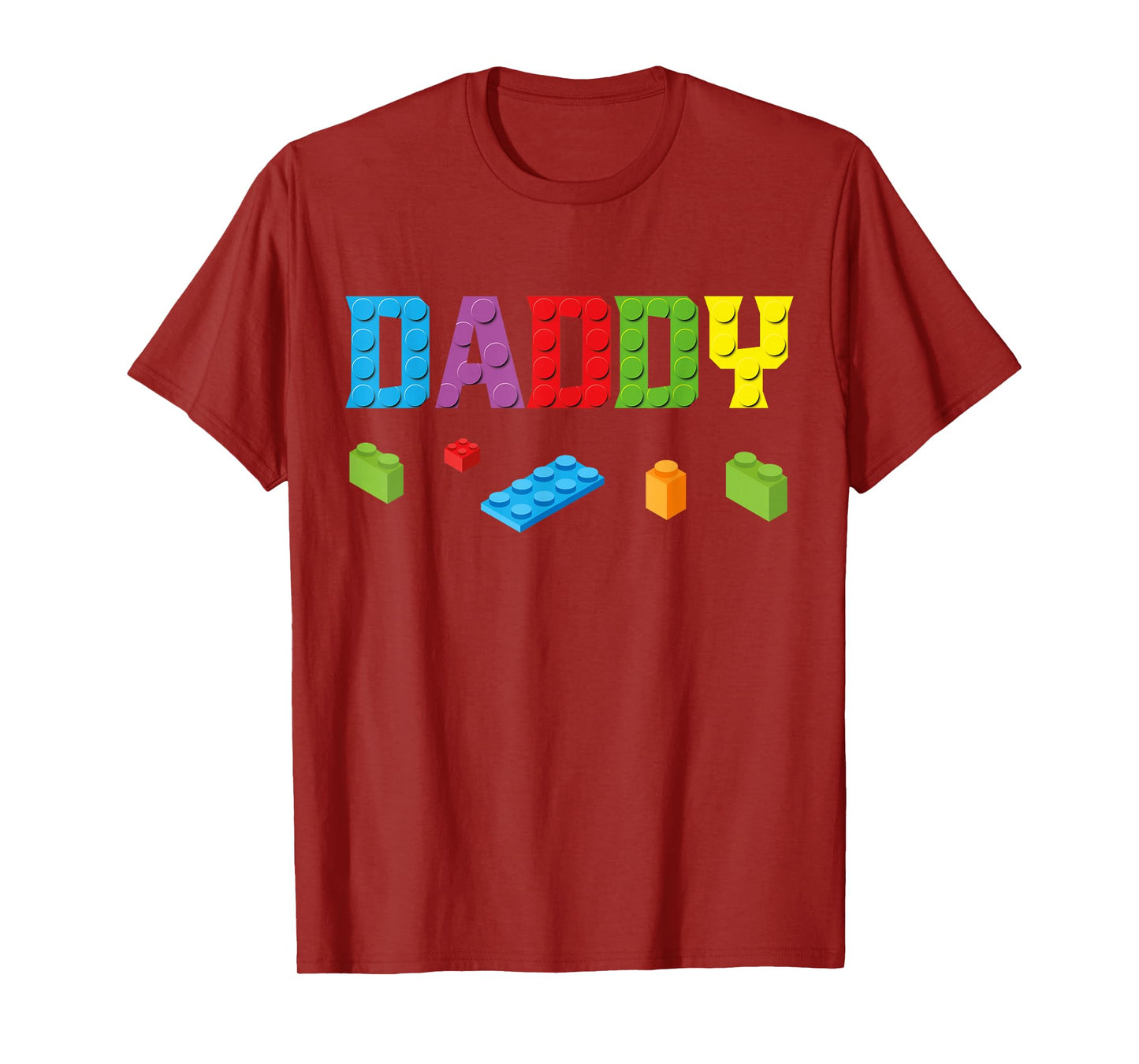 Daddy Master Builder Building Bricks Blocks Family Set Mens T-Shirt