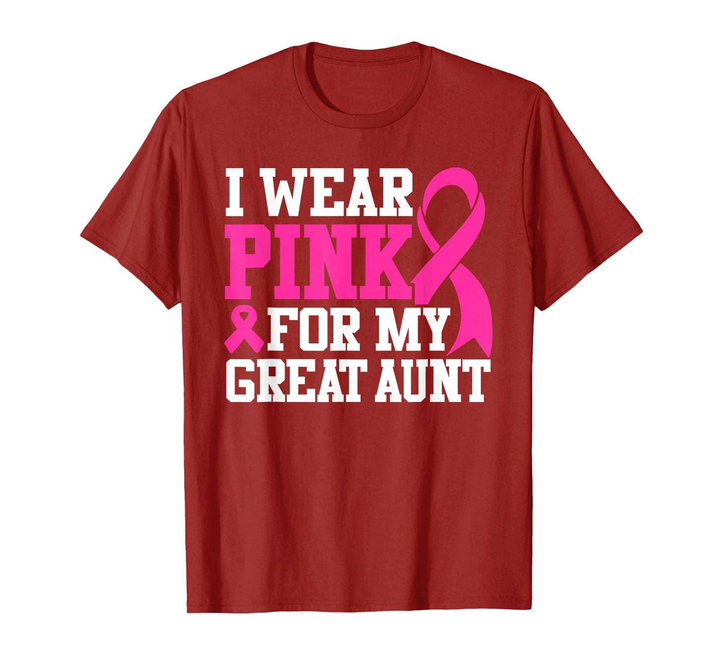 I Wear Pink For My Great Aunt Breast Cancer Awareness T-Shirt