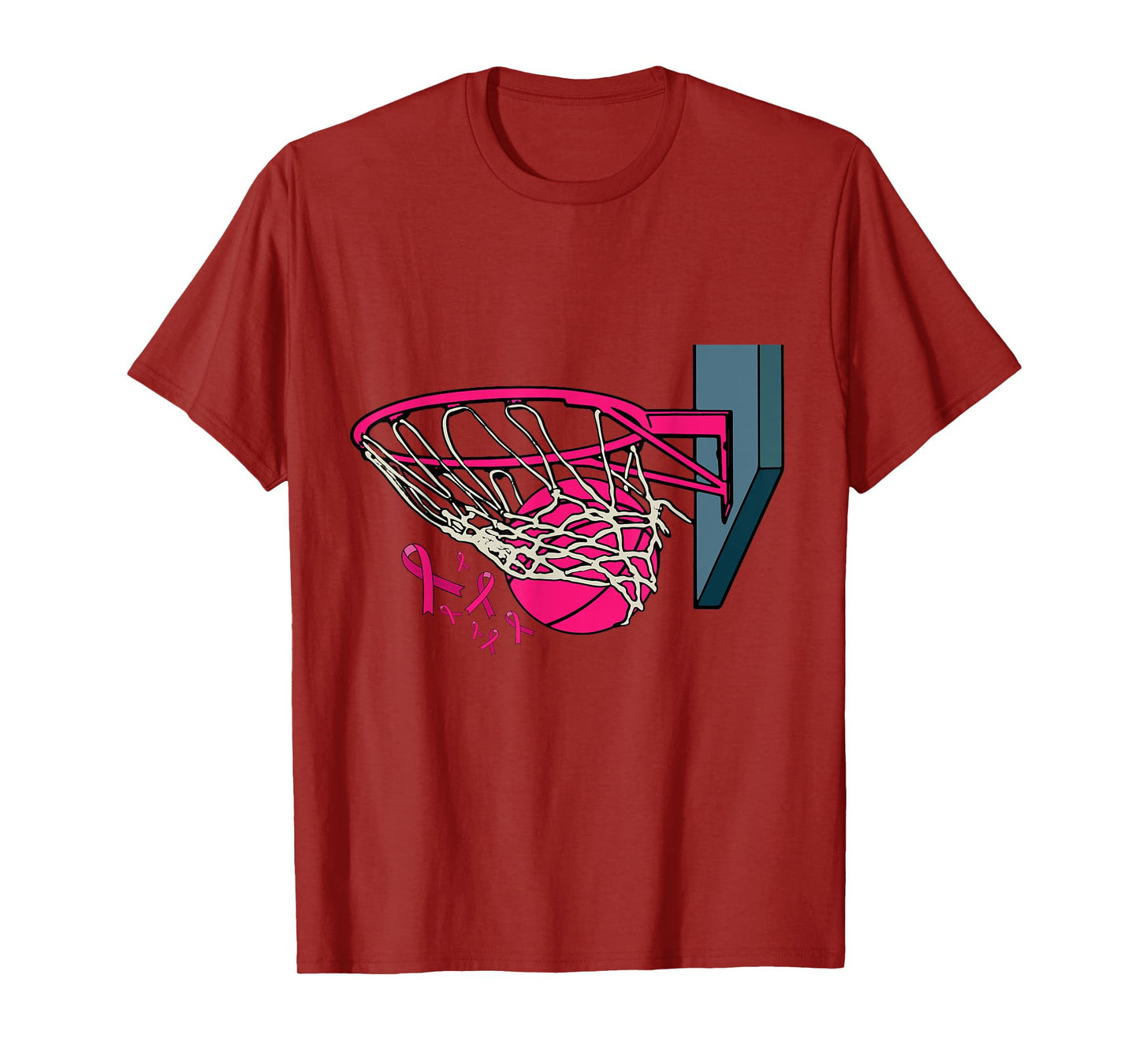 Basketball Player Pink Ribbon Breast Cancer Awareness Sport T-Shirt